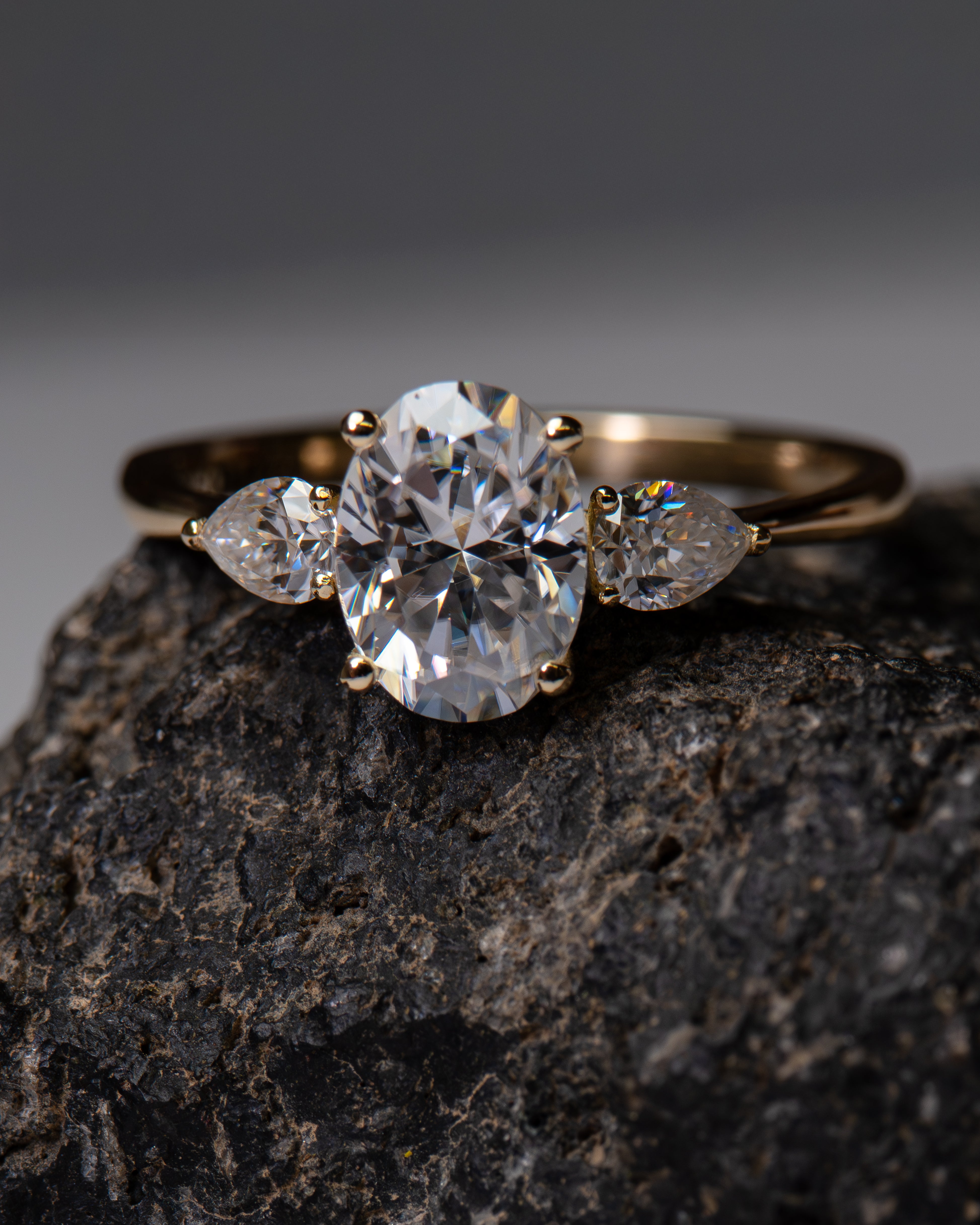 Anel de Noivado Valley Moissanite 1,5 ct em Ouro 18K