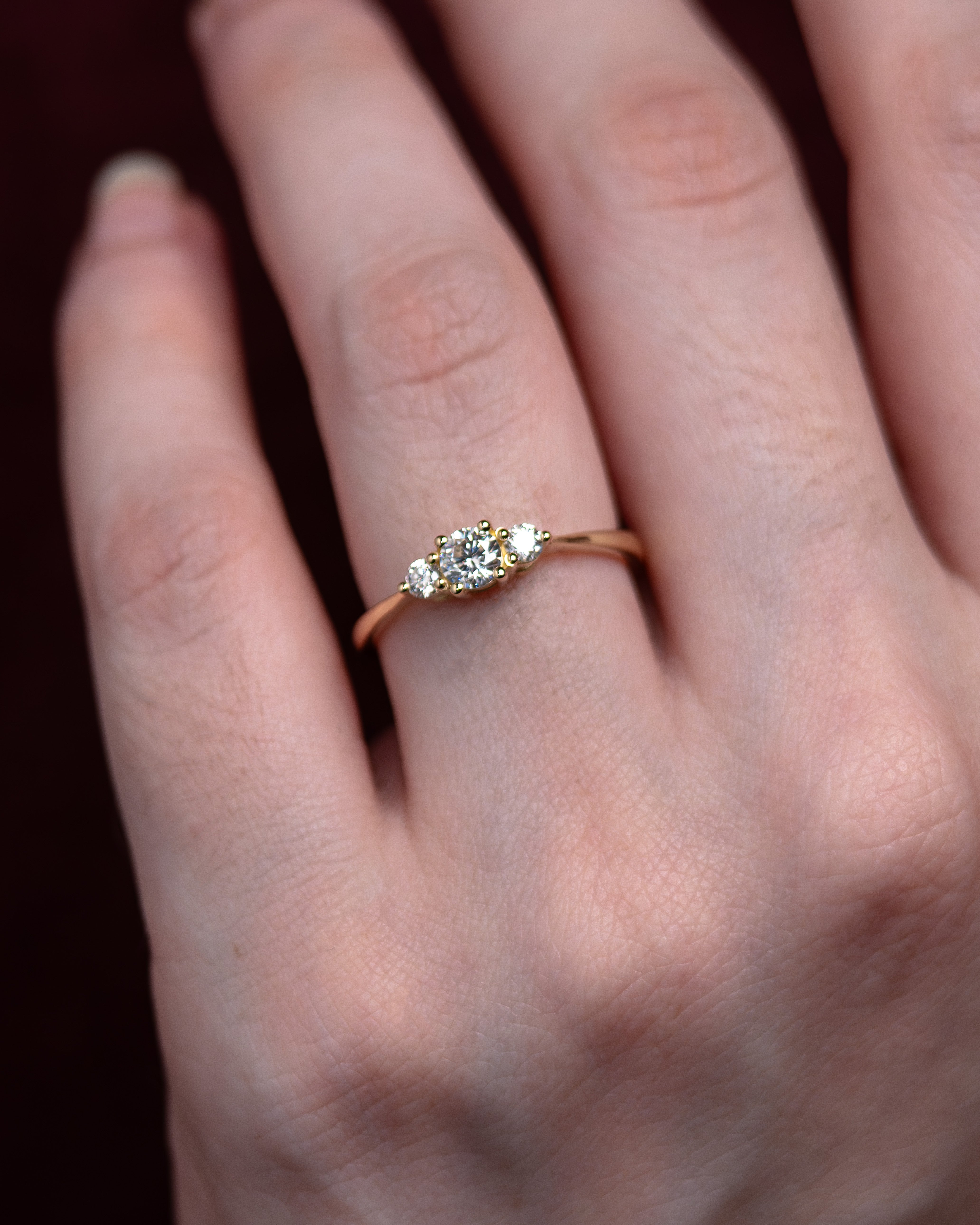 Anel de Noivado Memora Moissanite 0,30 ct em Ouro 18K