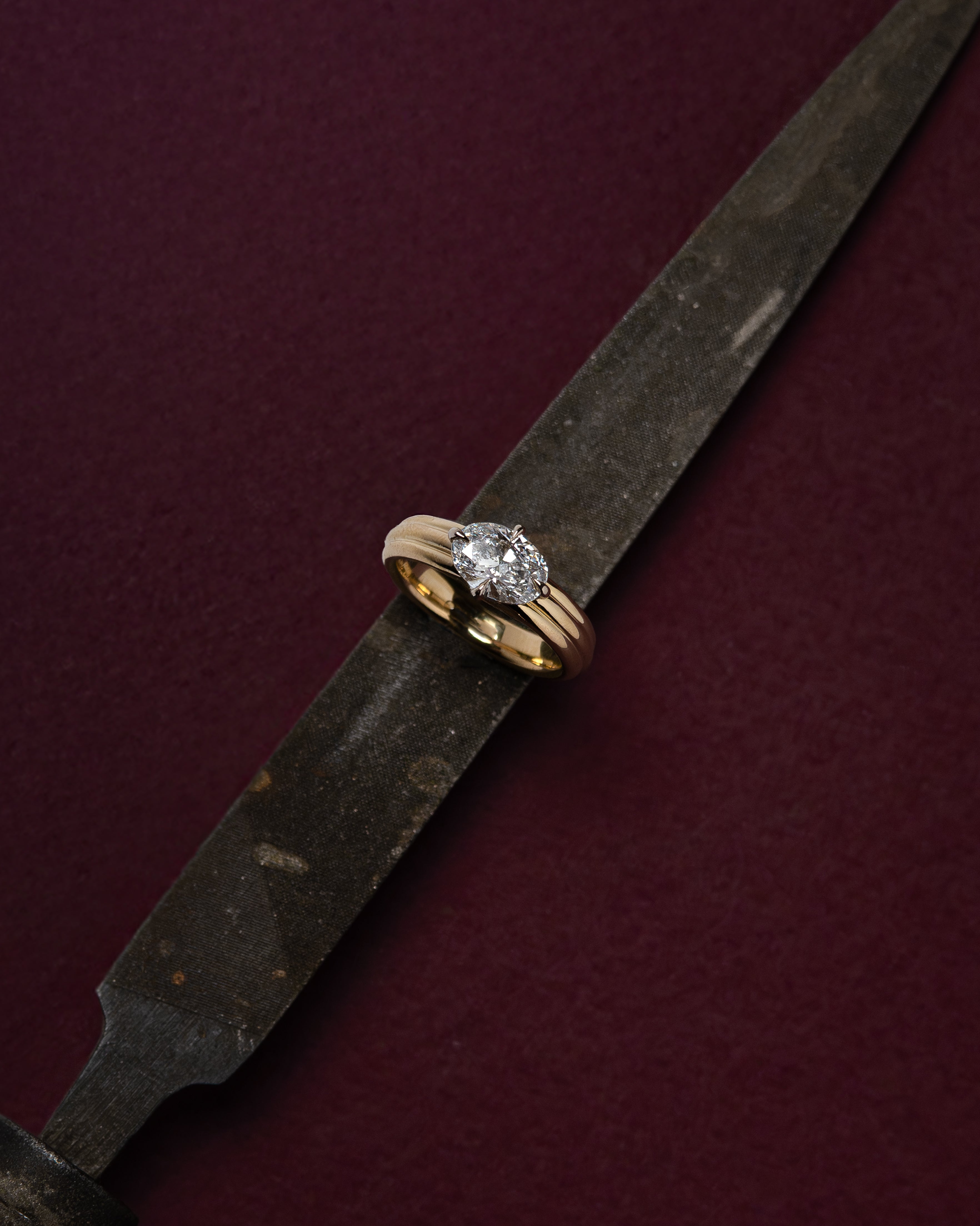 Anel Glimpse Diamante de Laboratório 1 ct em Ouro 18K