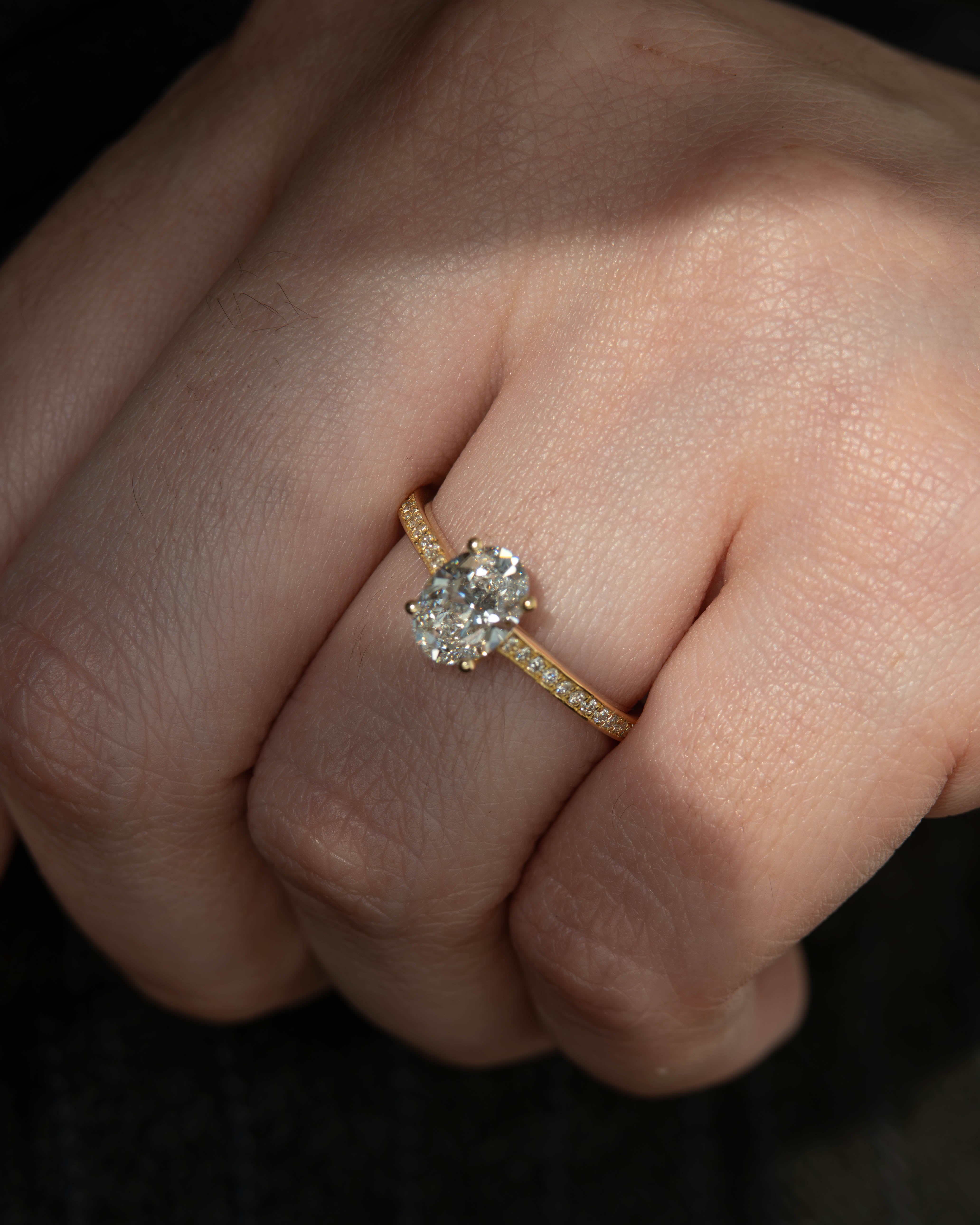 Fael Lab Grown Diamond 1 ct Engagement Ring in 18K Gold
