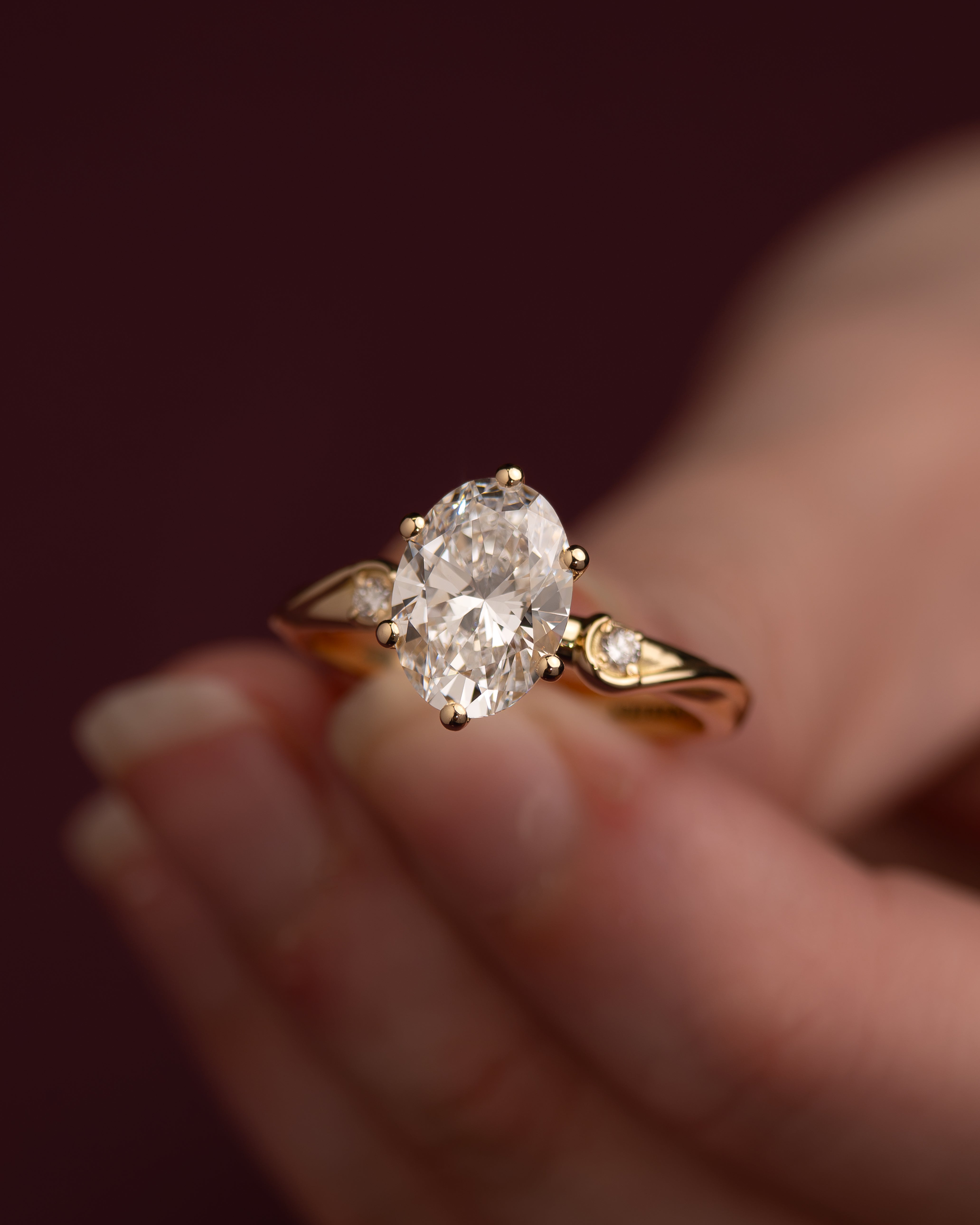 Julia Moissanite 1.5 ct Engagement Ring in 18K Gold