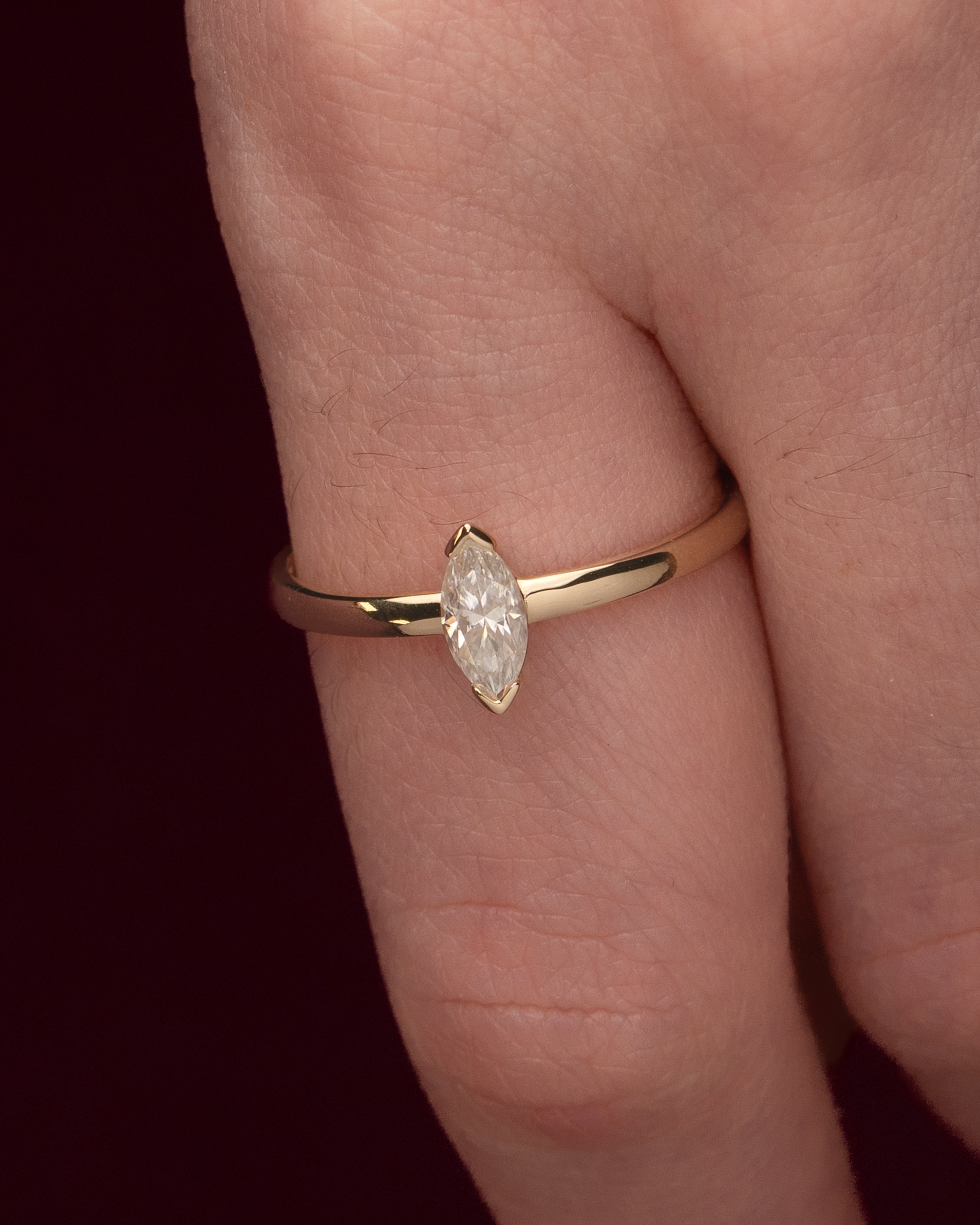 Anel de Noivado Selena Moissanite 0,30 ct em Ouro 18K
