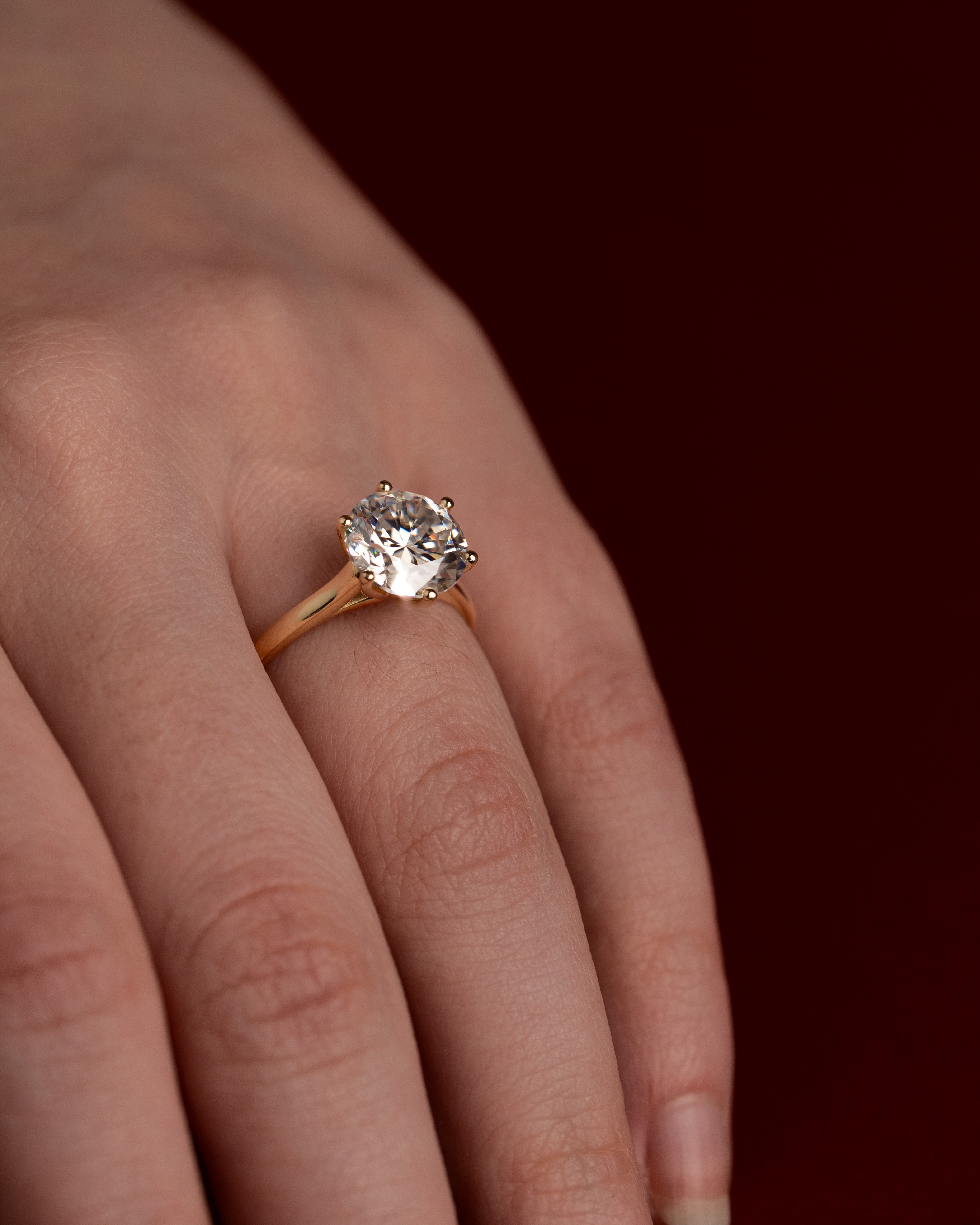 Moissanite Ring - 3.00ct Round