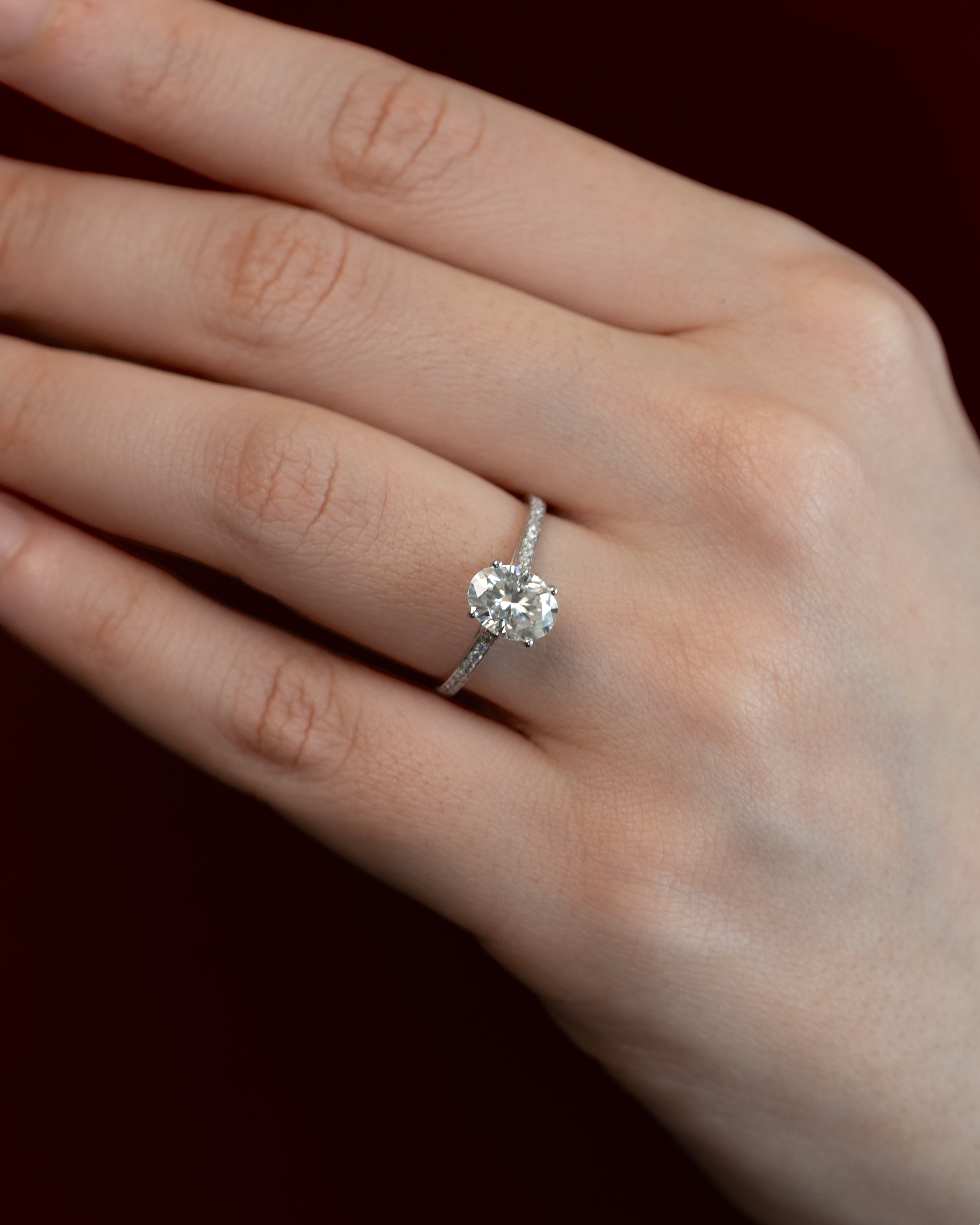 Anel de Noivado Fael Moissanite 1,5 ct em Ouro 18K