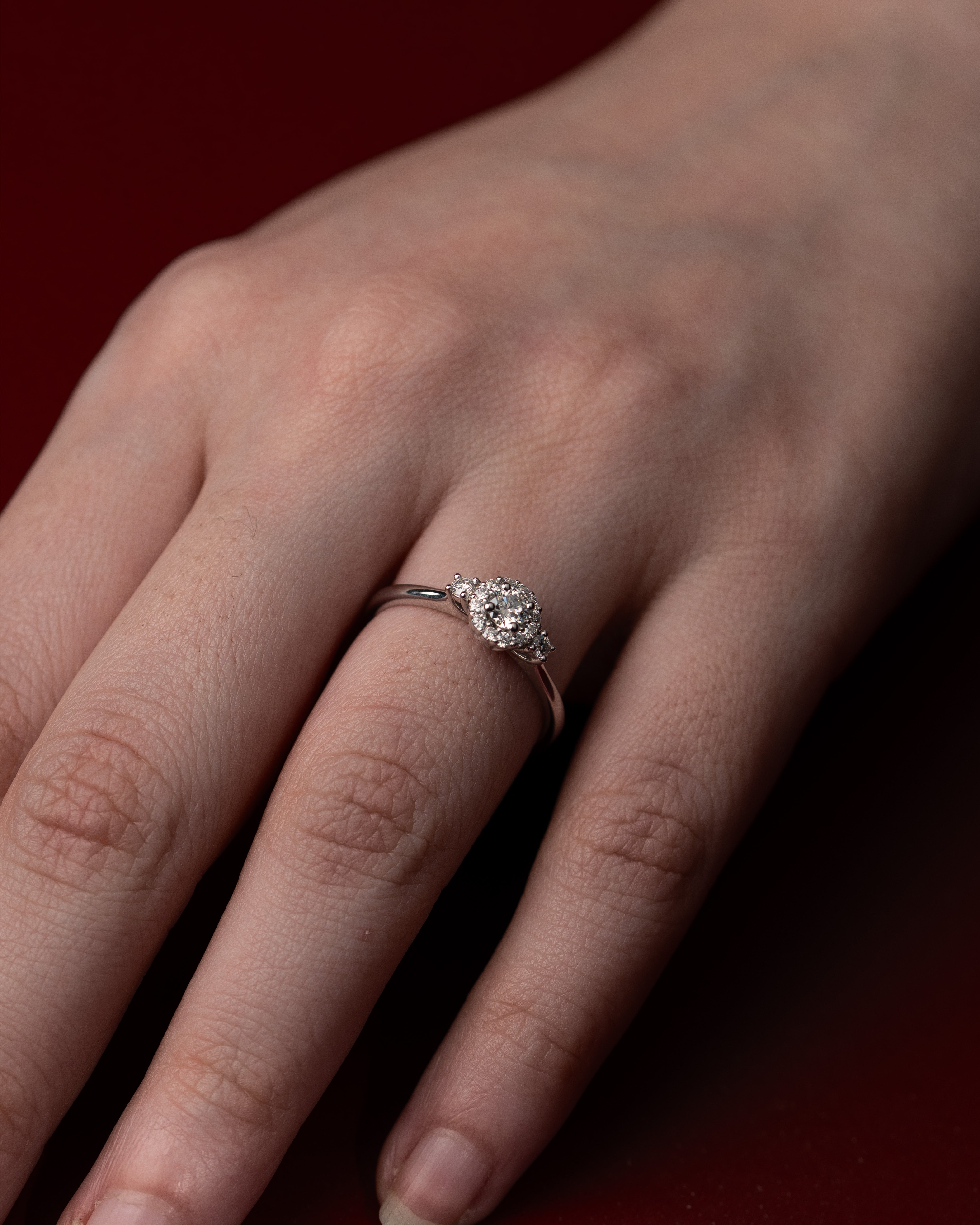Anel de Noivado Isolde Moissanite 0,15 ct em Ouro 18K