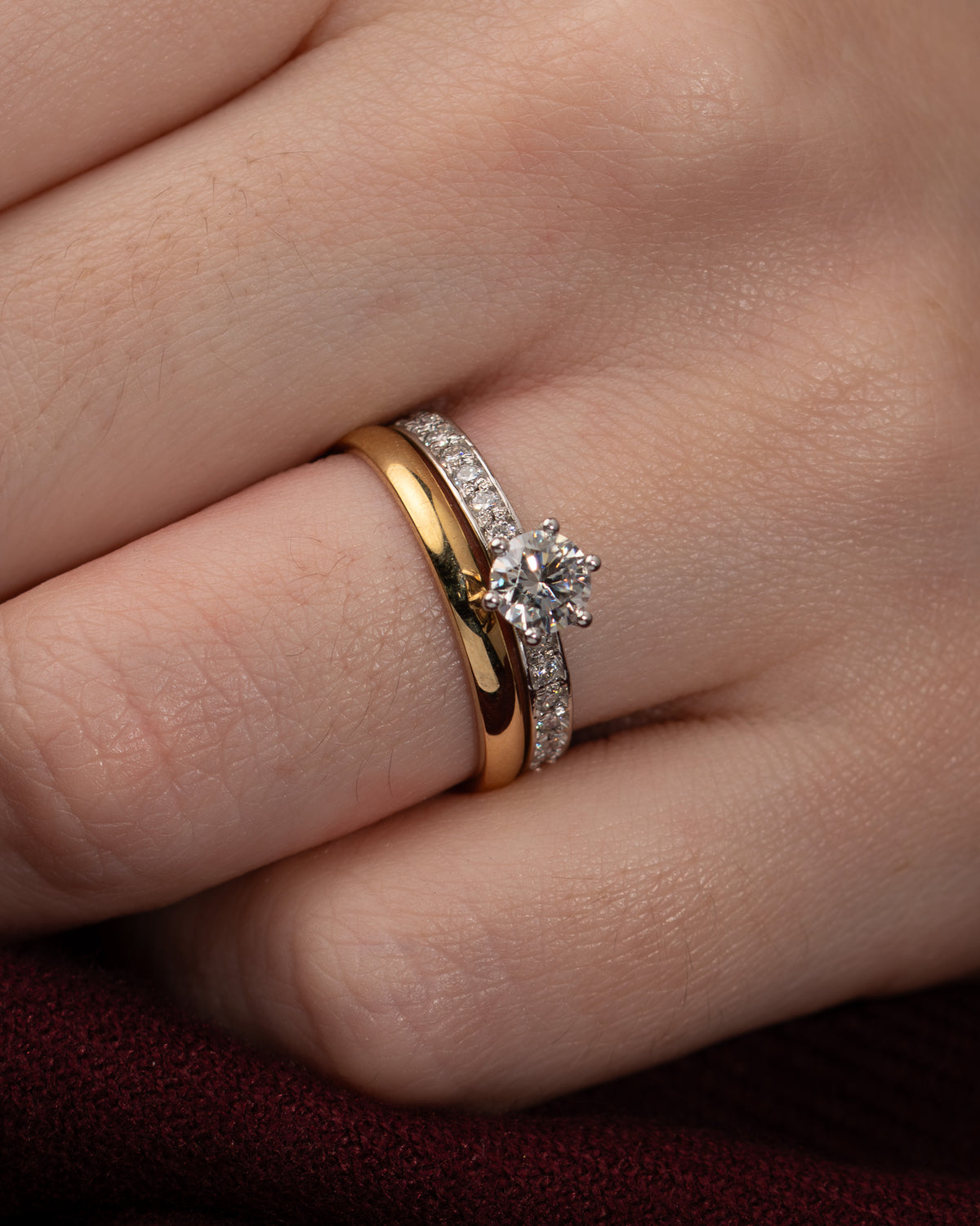 Anel de Noivado Amélie II Magna Moissanite 0,50 ct em Ouro 18K