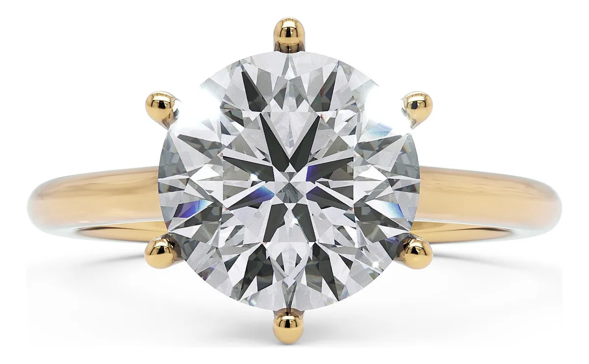 Anel de Noivado Moissanite 3 ct em Ouro 18K