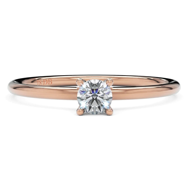 Anel de Noivado June Diamante 0,15 ct em Ouro 18K