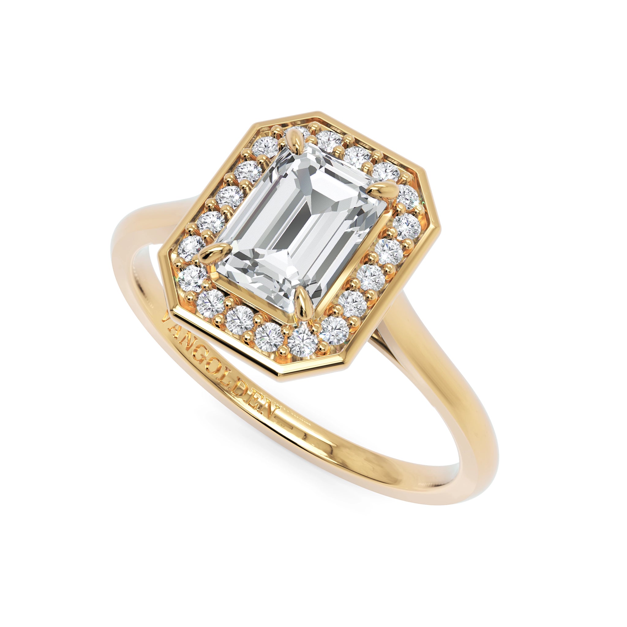 Anel de Noivado Lady Diamante 1 CT em Ouro 18K