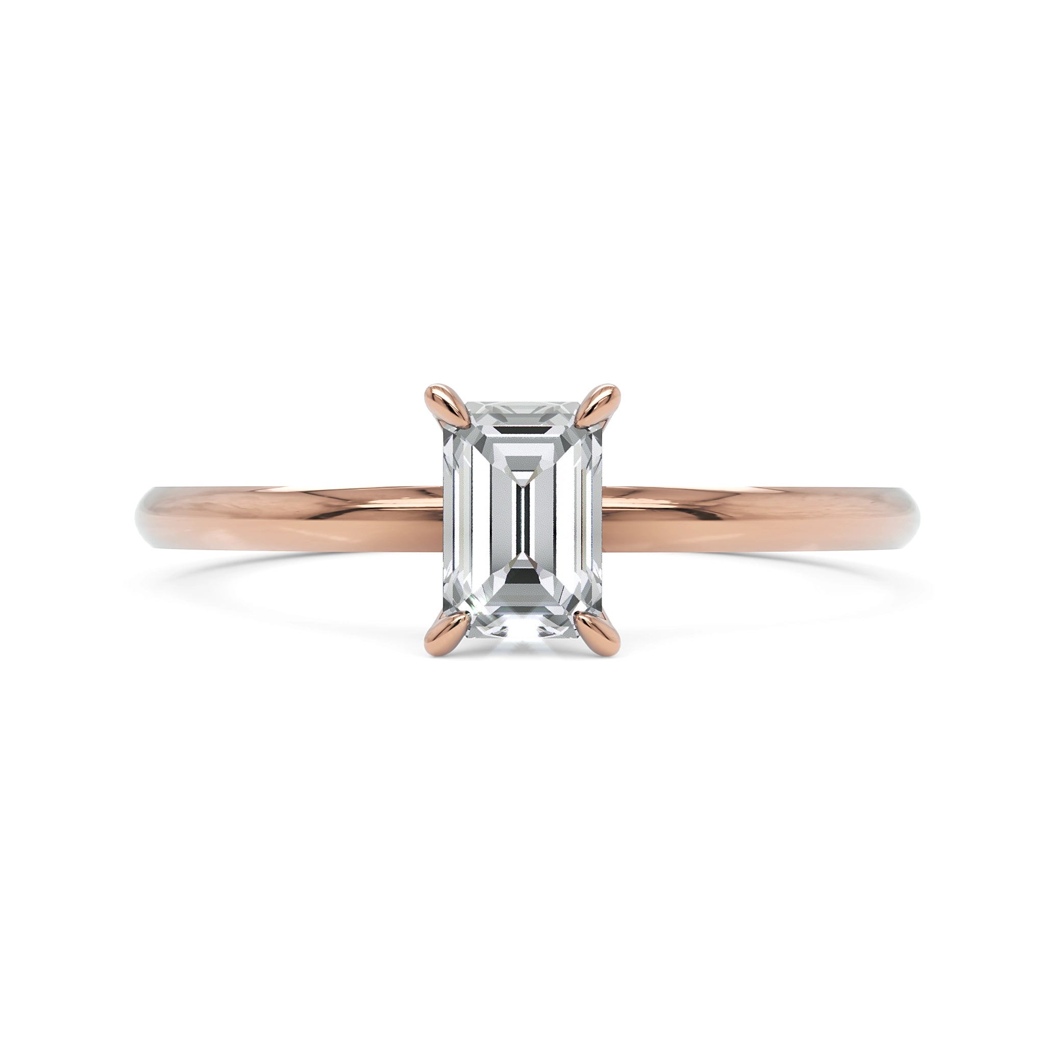 Anel de Noivado Helena Moissanite 0,50 ct em Ouro 18K