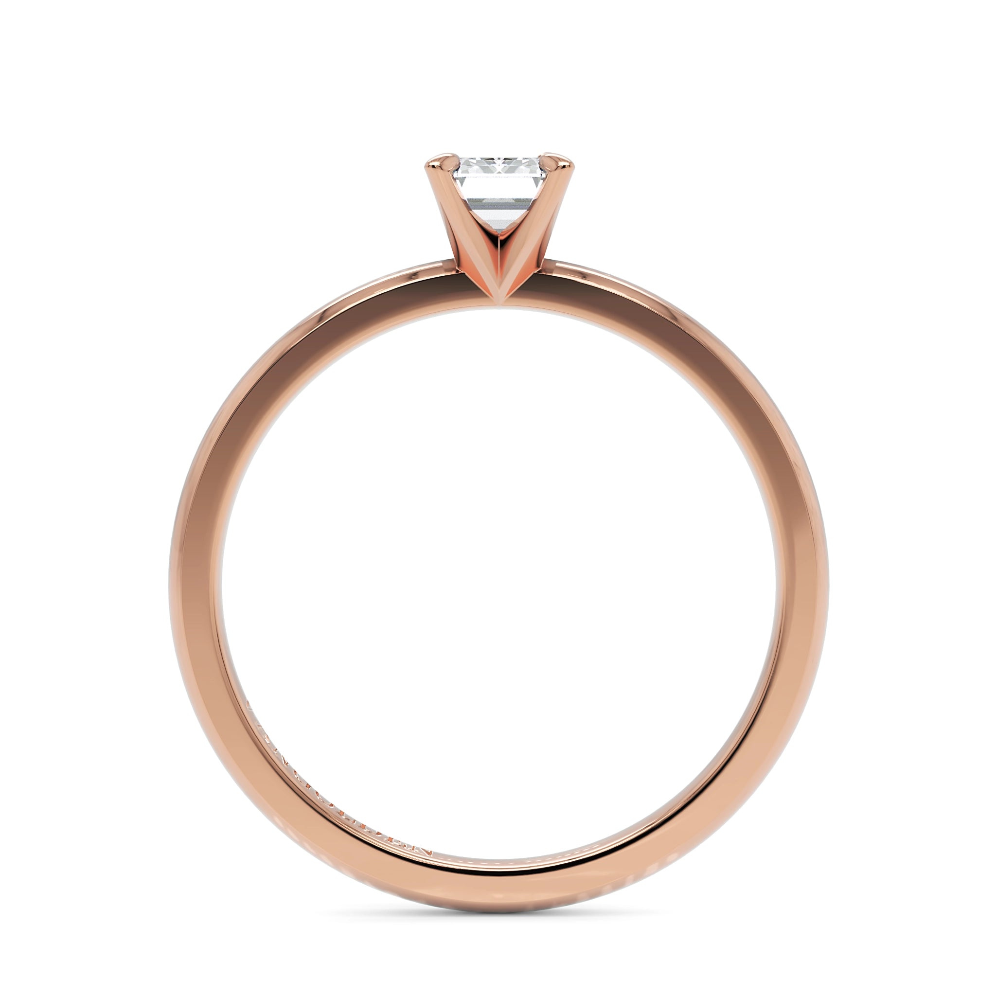 Anel de Noivado Helena Moissanite 0,50 ct em Ouro 18K