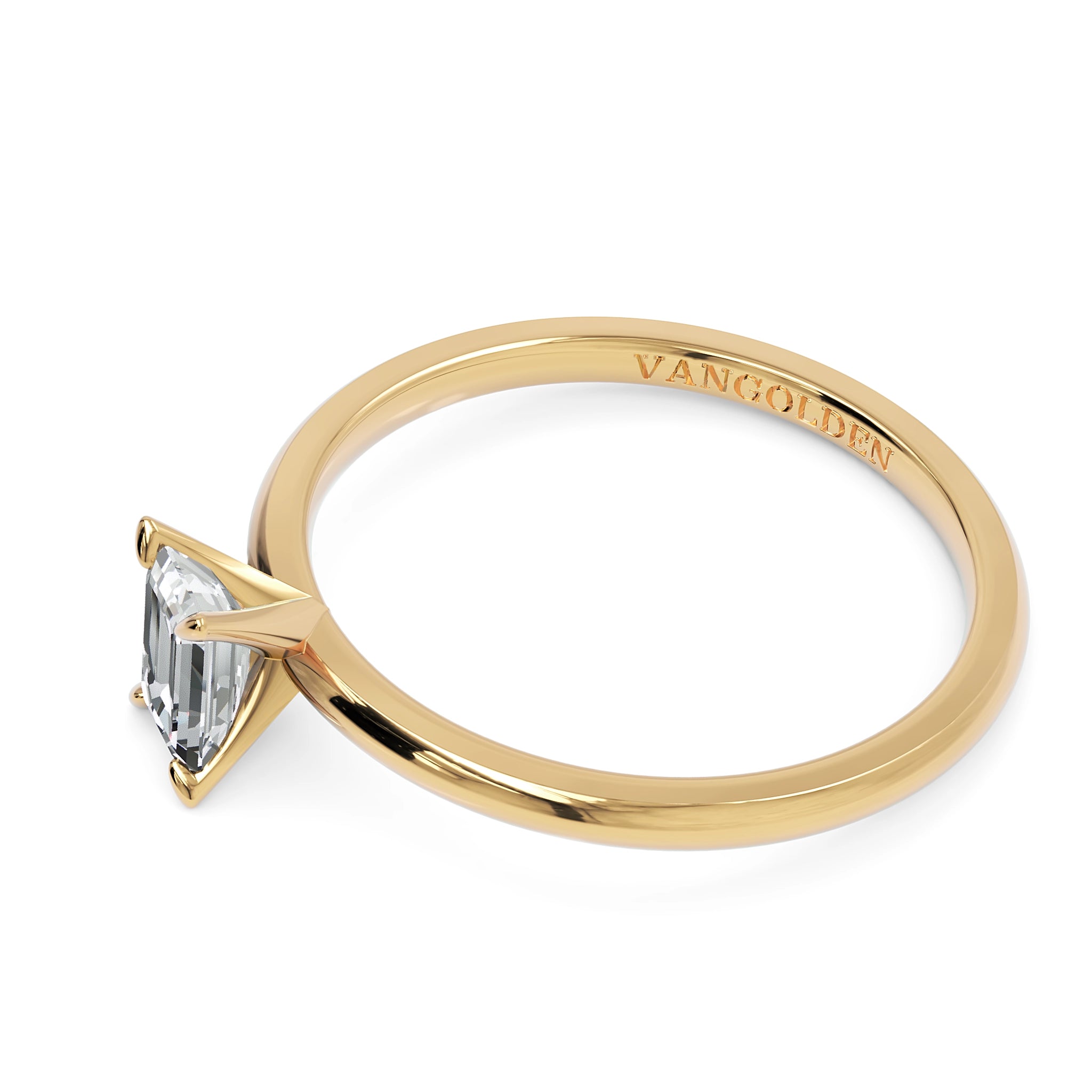 Anel de Noivado Helena Moissanite 0,50 ct em Ouro 18K