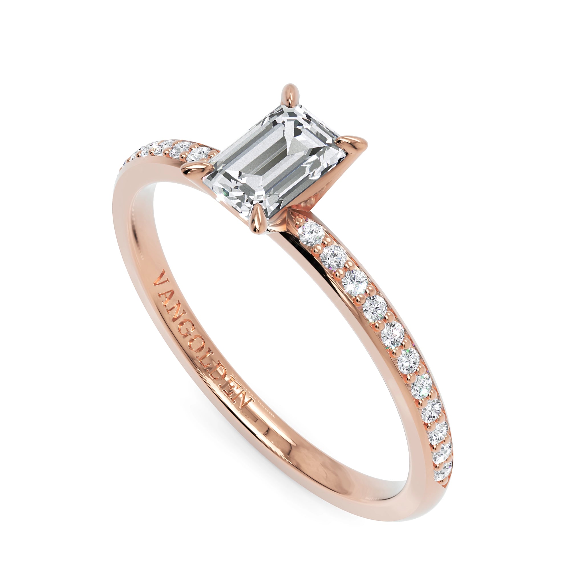 Anel de Noivado Helena II Moissanite 0,50 ct em Ouro 18K