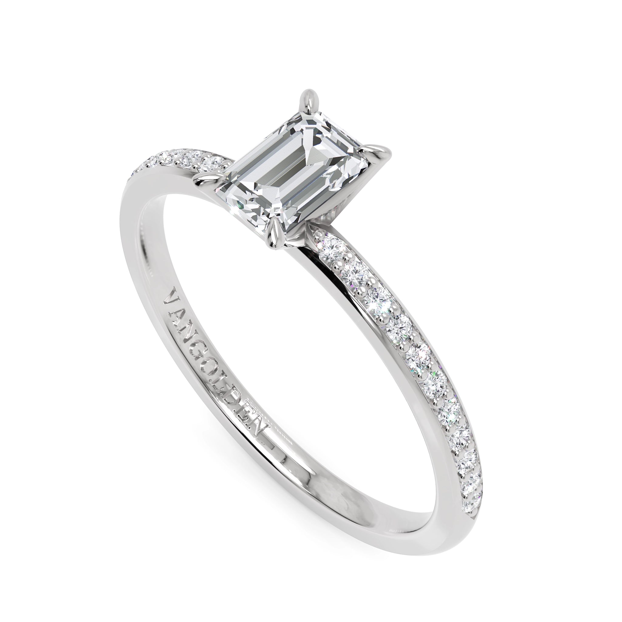 Anel de Noivado Helena II Moissanite 0,50 ct em Ouro 18K