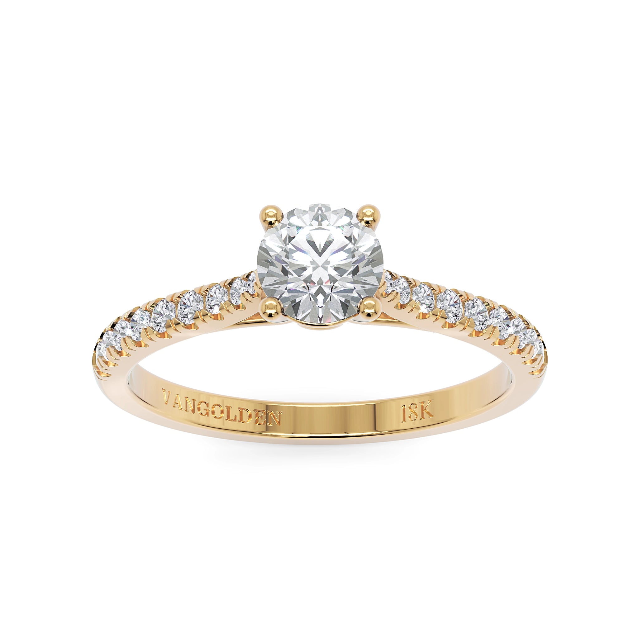 Anel de Noivado Willow II Diamantes 0,50 ct em Ouro 18K