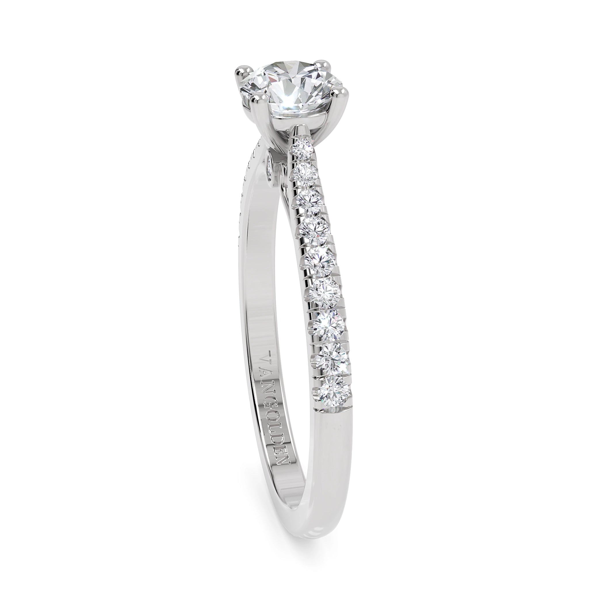 Anel de Noivado Willow II Diamantes 0,50 ct em Ouro 18K