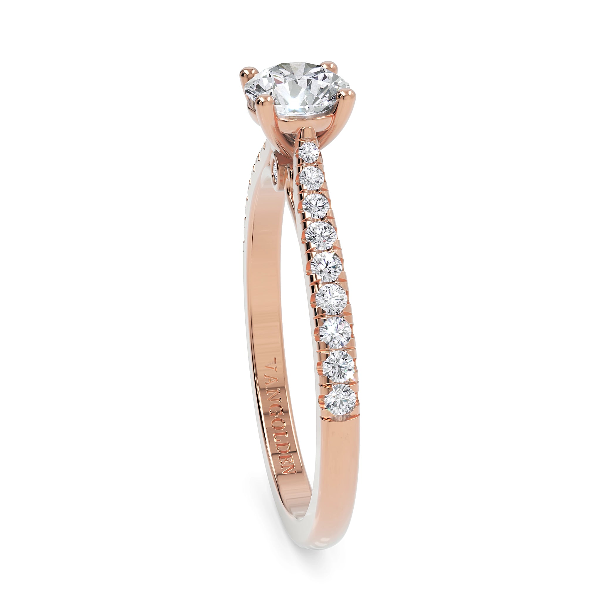 Anel de Noivado Willow II Diamantes 0,50 ct em Ouro 18K