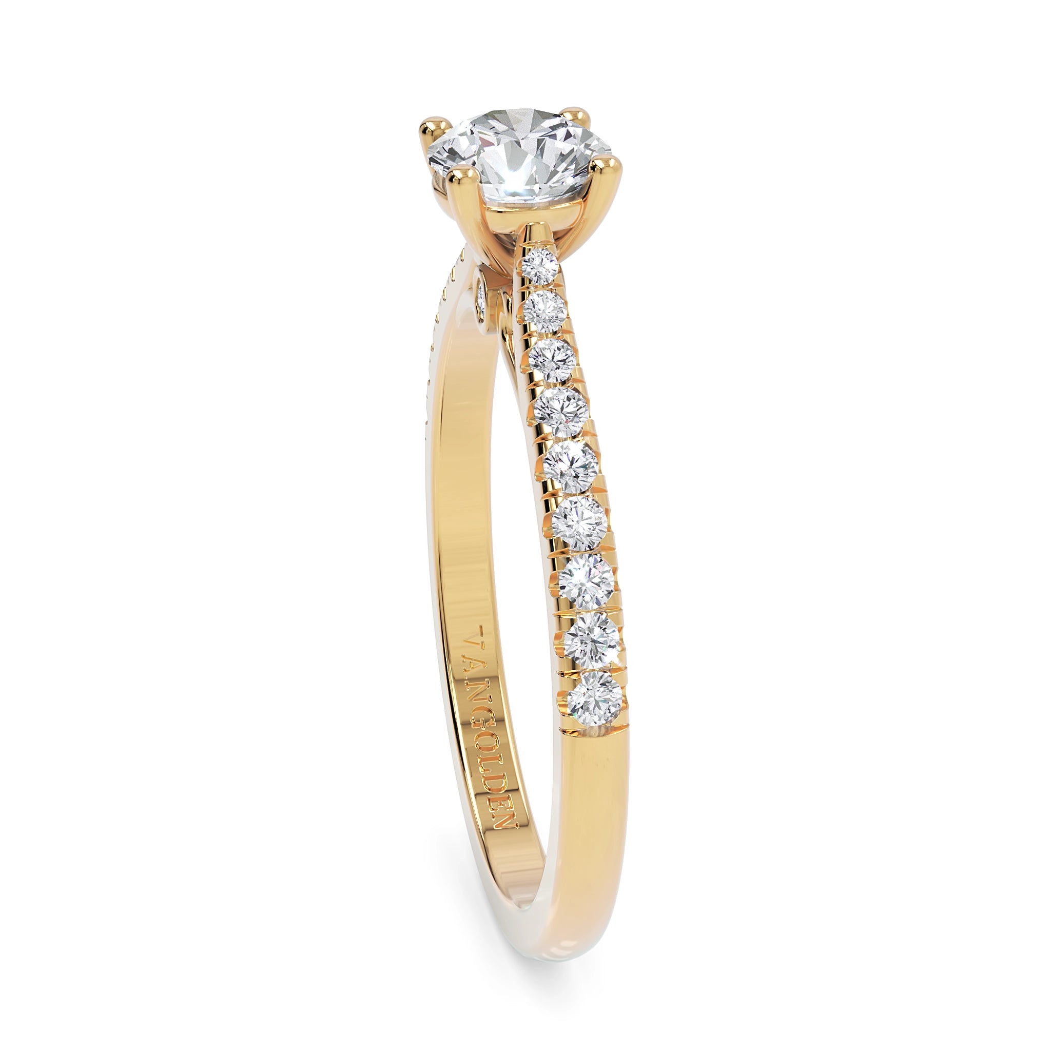 Anel de Noivado Willow II Diamantes 0,50 ct em Ouro 18K