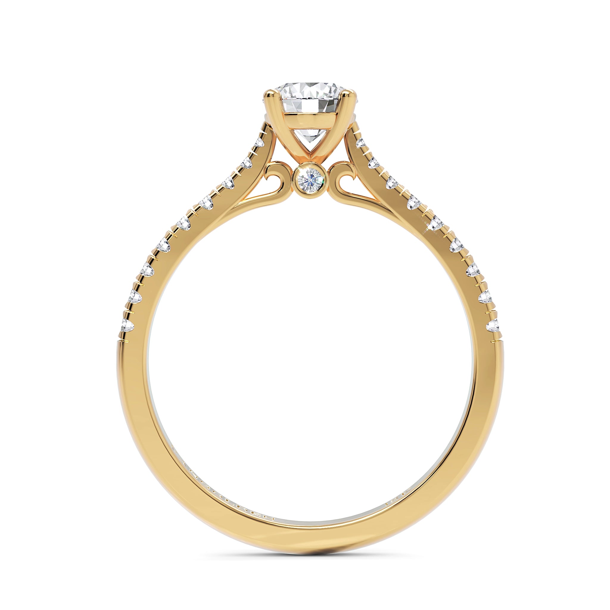 Anel de Noivado Willow II Diamantes 0,50 ct em Ouro 18K
