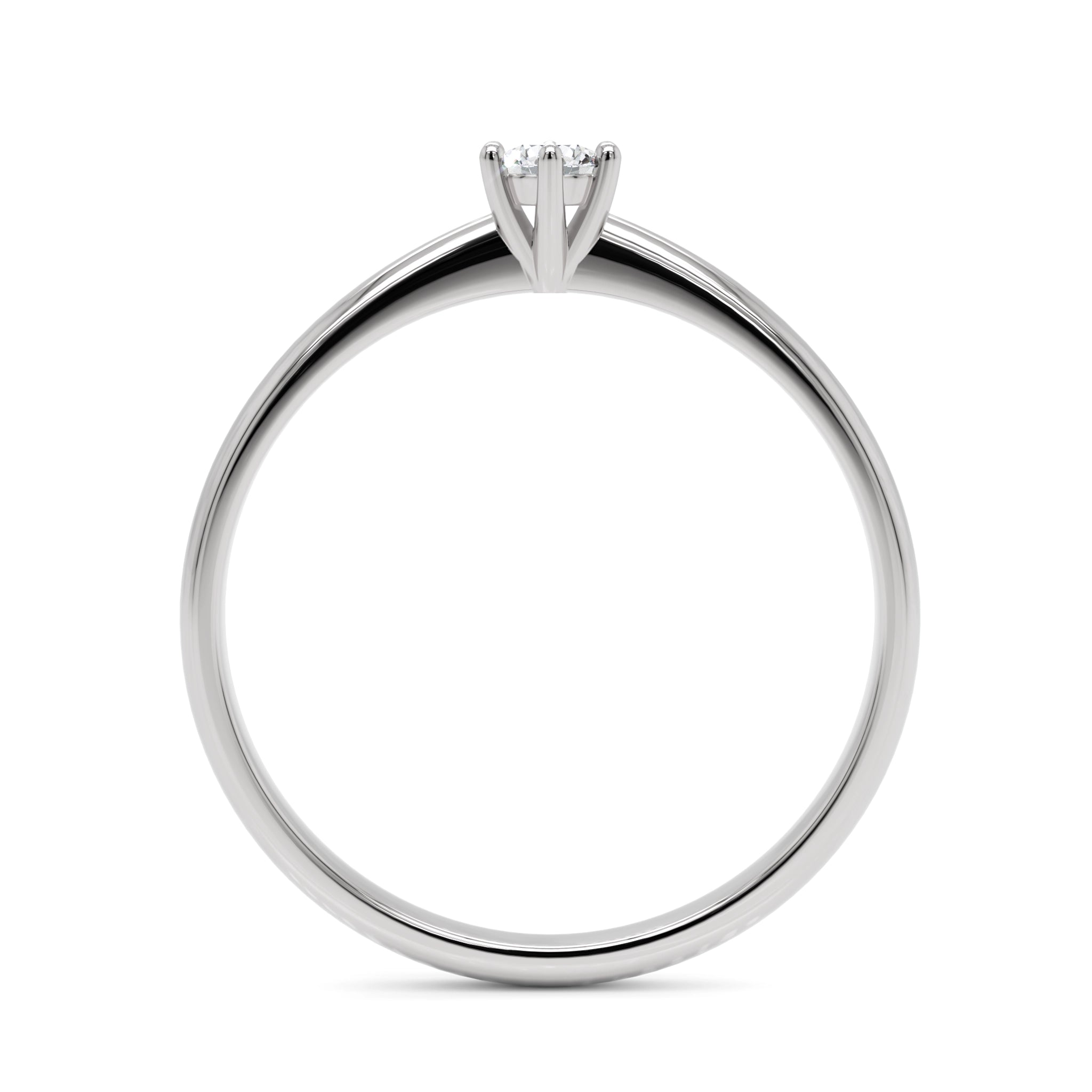 Anel de Noivado Little Miss Sunshine Moissanite 0,15 ct em Ouro 18K