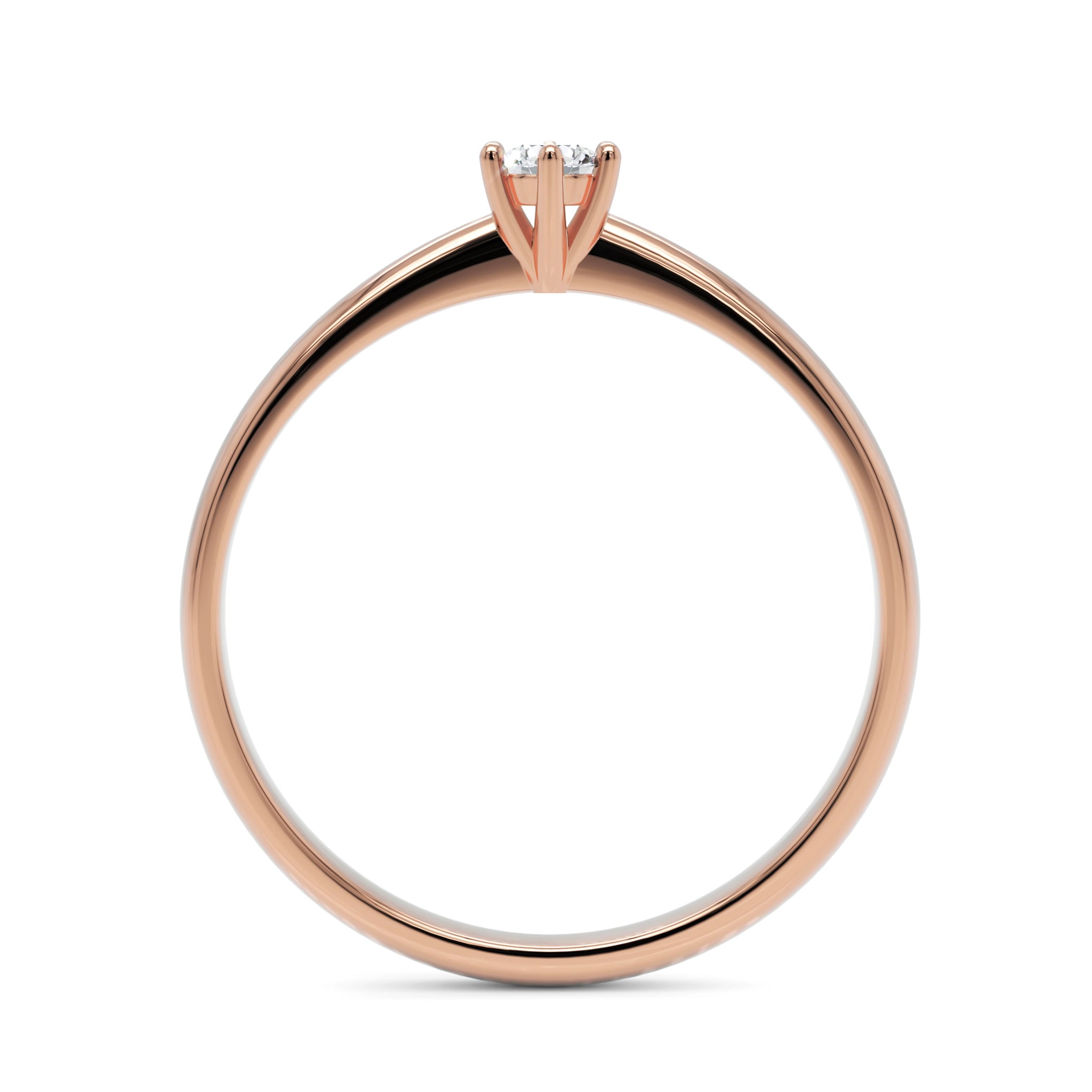 Anel de Noivado Little Miss Sunshine Moissanite 0,15 ct em Ouro 18K