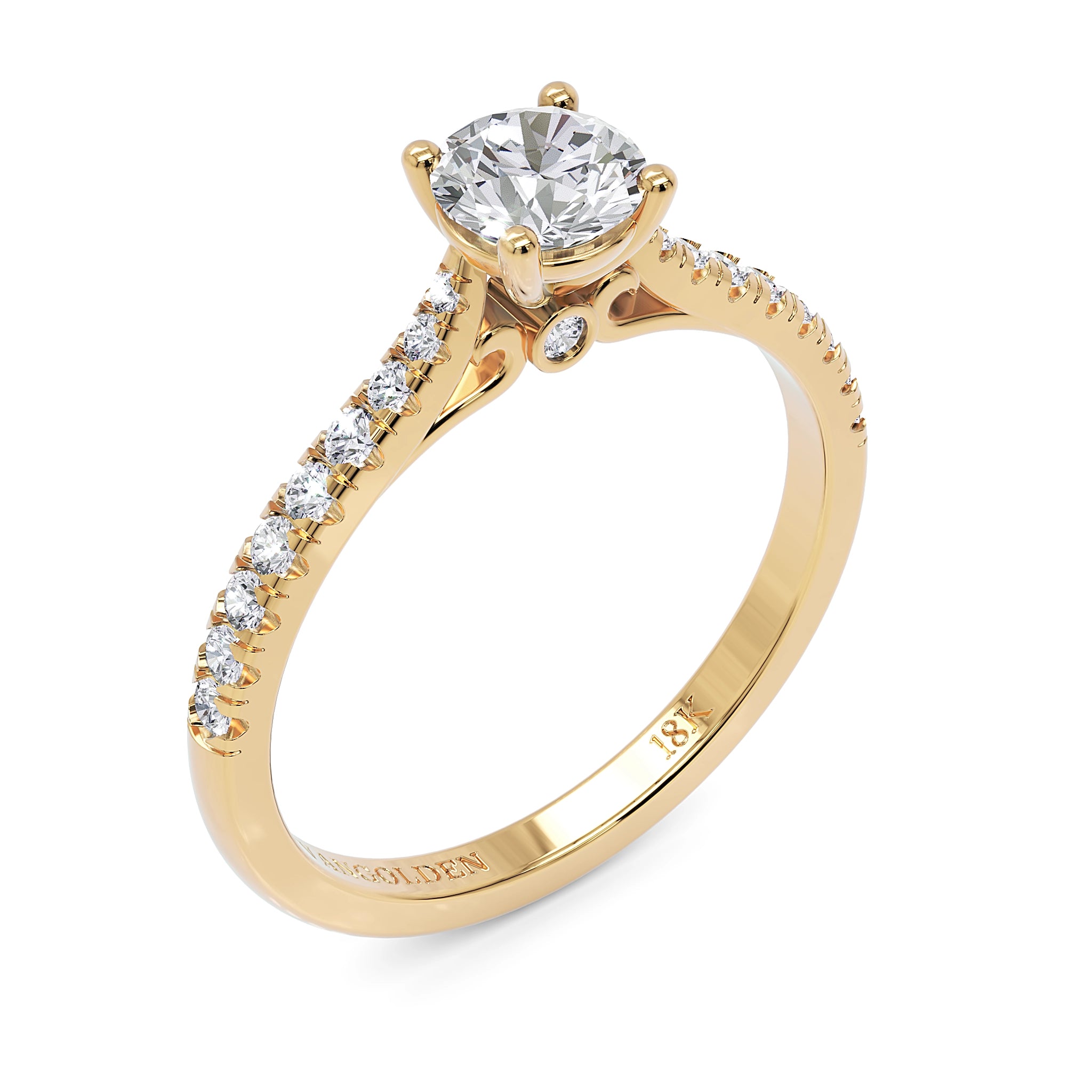Willow II Lab-Grown Diamond Engagement Ring 0.50 ct in 18K Gold