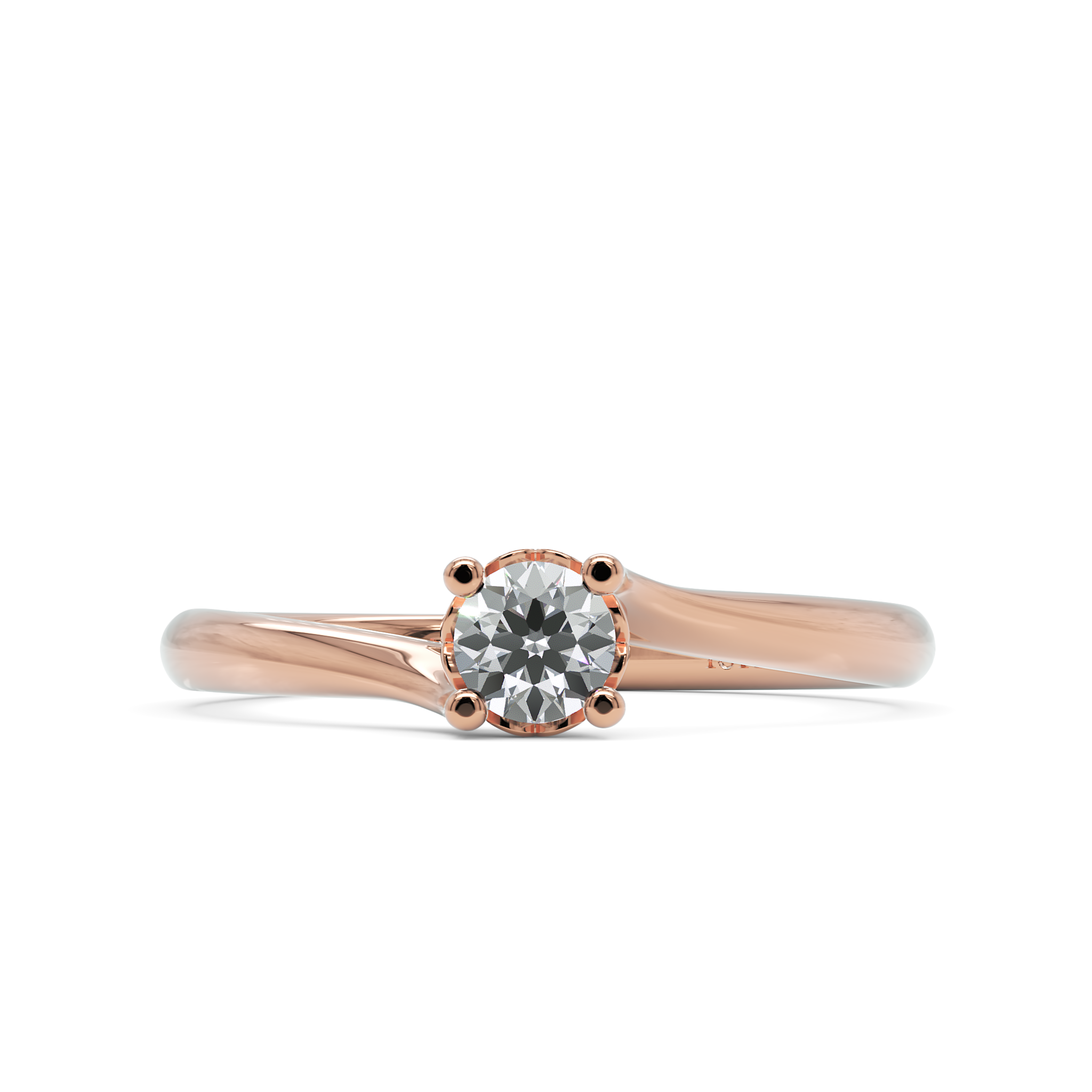 Anel de Noivado Cassie Diamante 0,15 ct em Ouro 18K