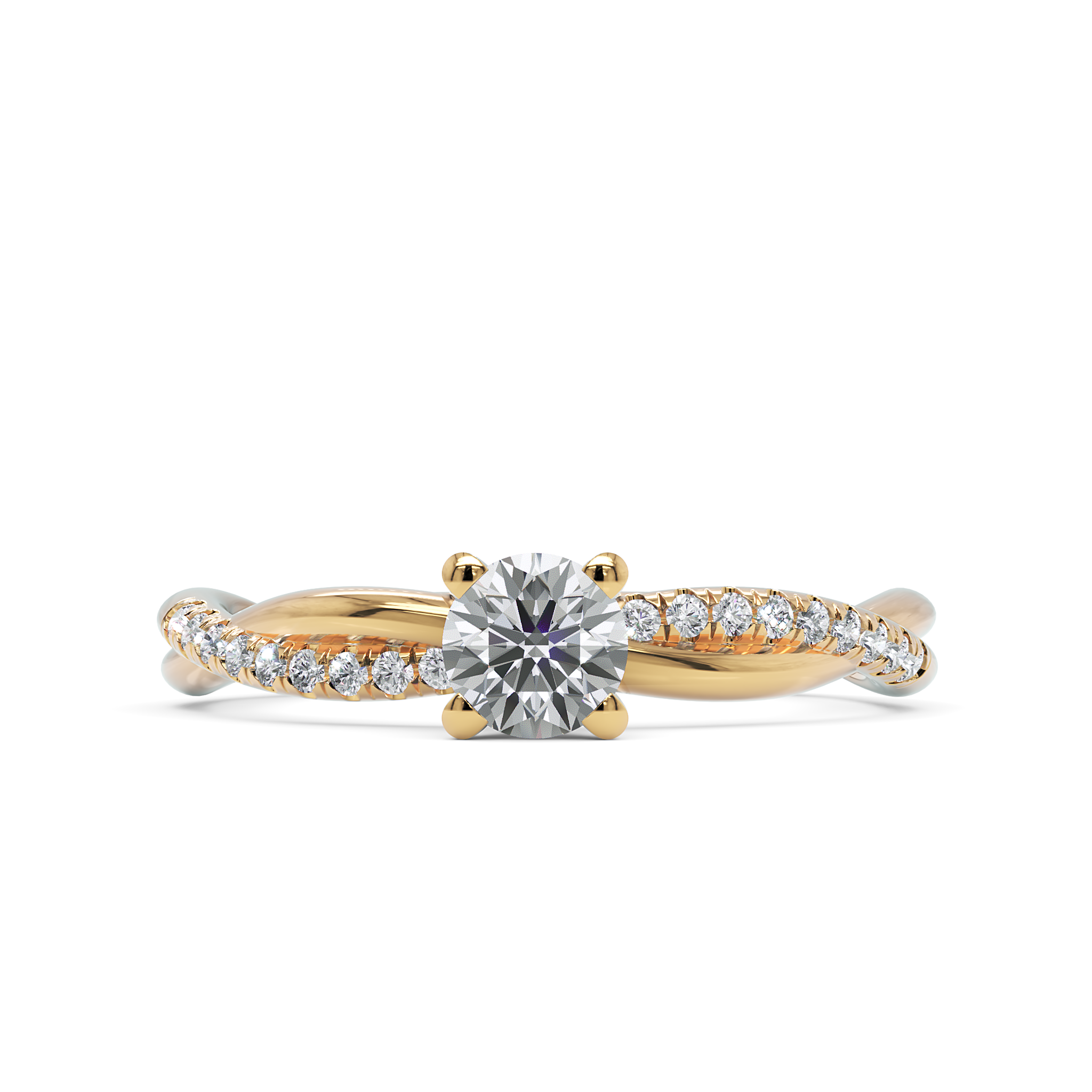 Anel de Noivado Gleam Moissanite 0,25 ct em Ouro 18K