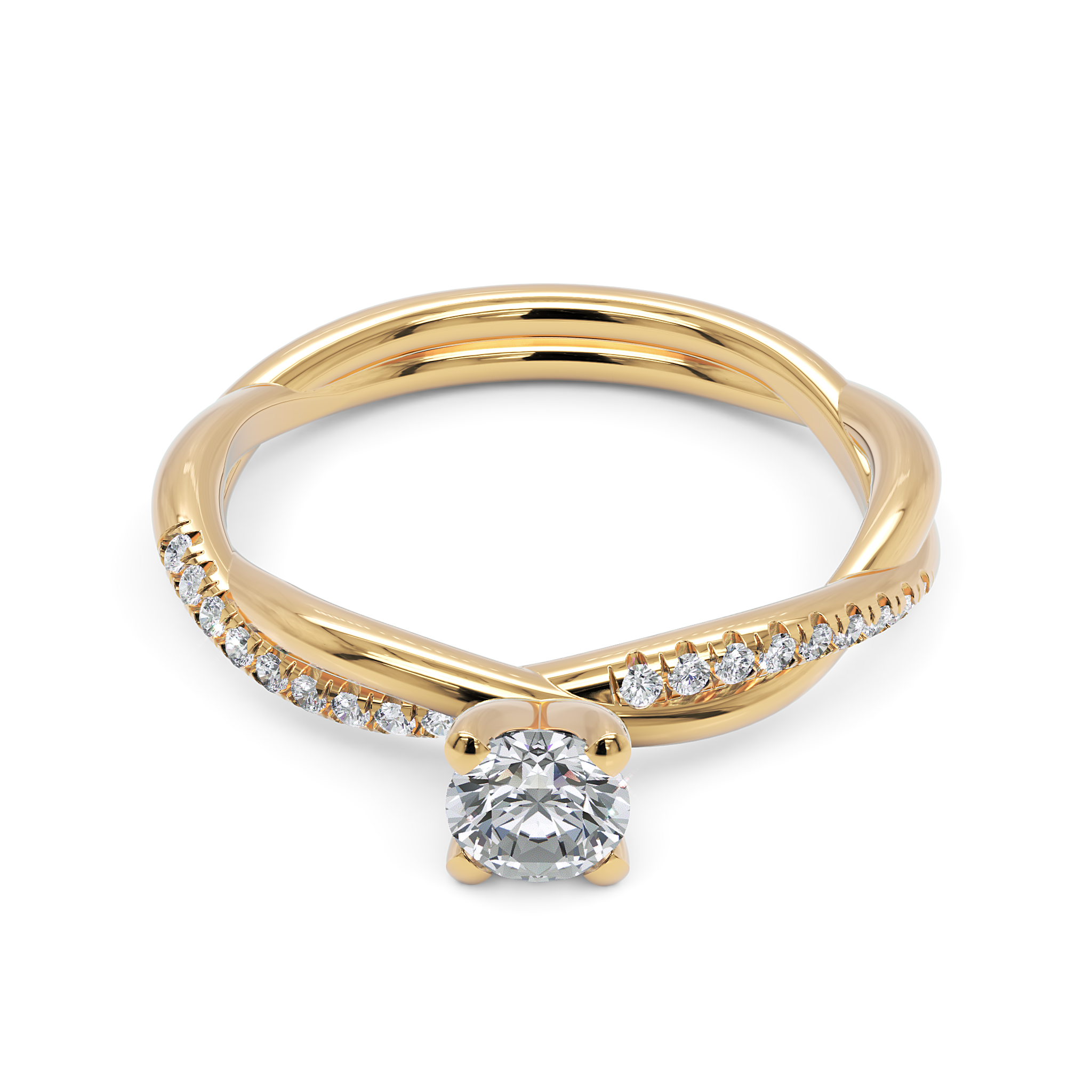 Anel de Noivado Gleam Diamante 0,25 ct em Ouro 18K