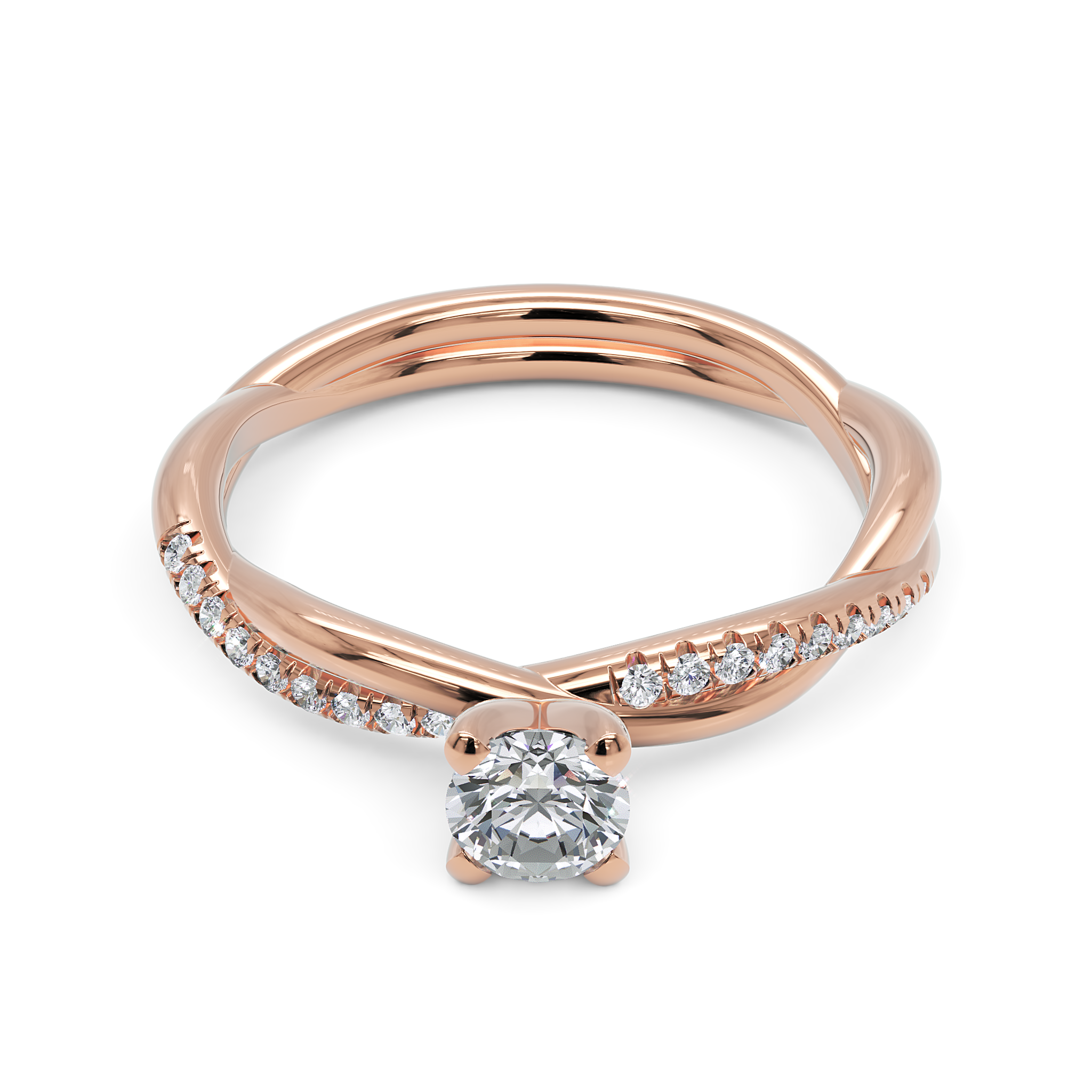 Anel de Noivado Gleam Diamante 0,25 ct em Ouro 18K