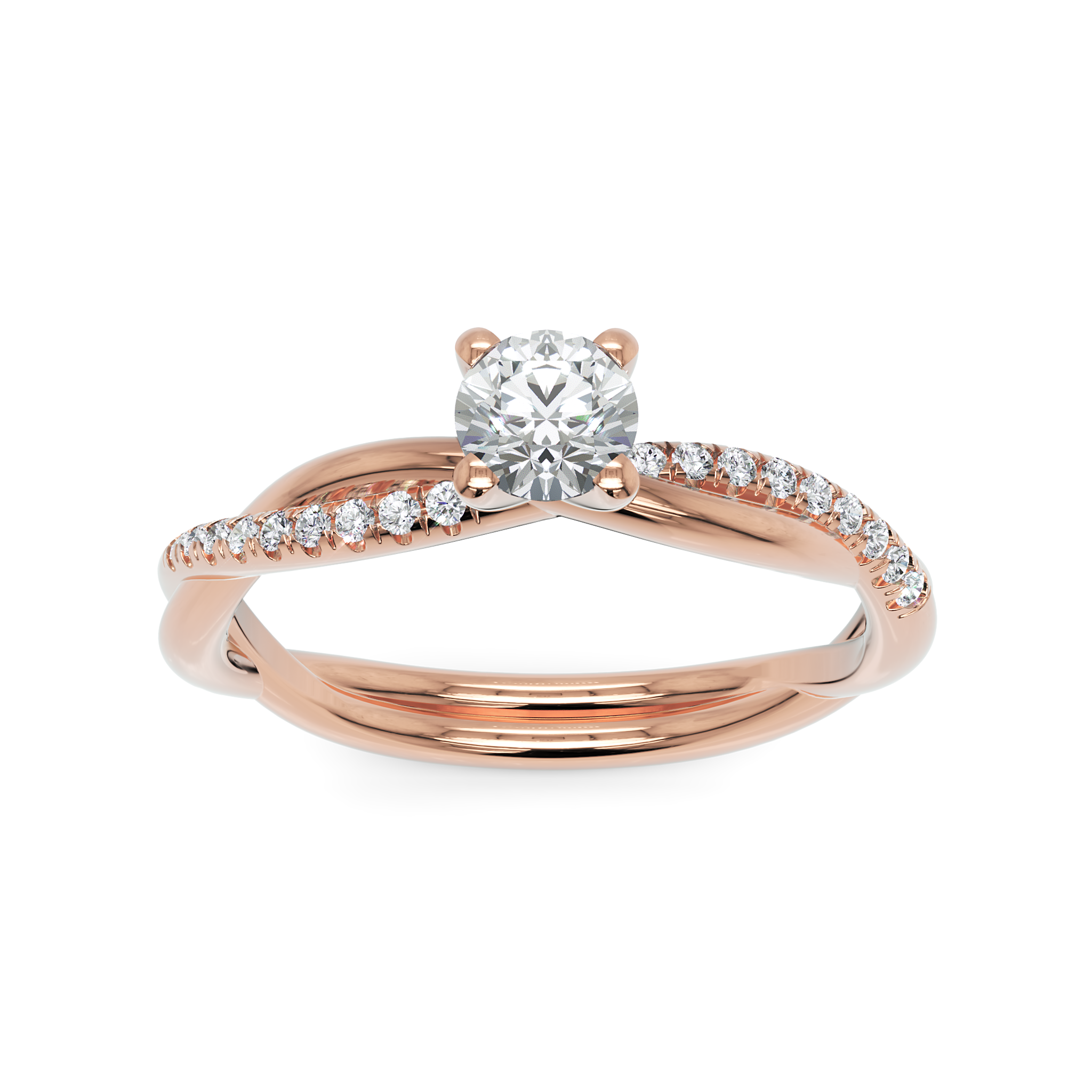 Anel de Noivado Gleam Diamante 0,25 ct em Ouro 18K
