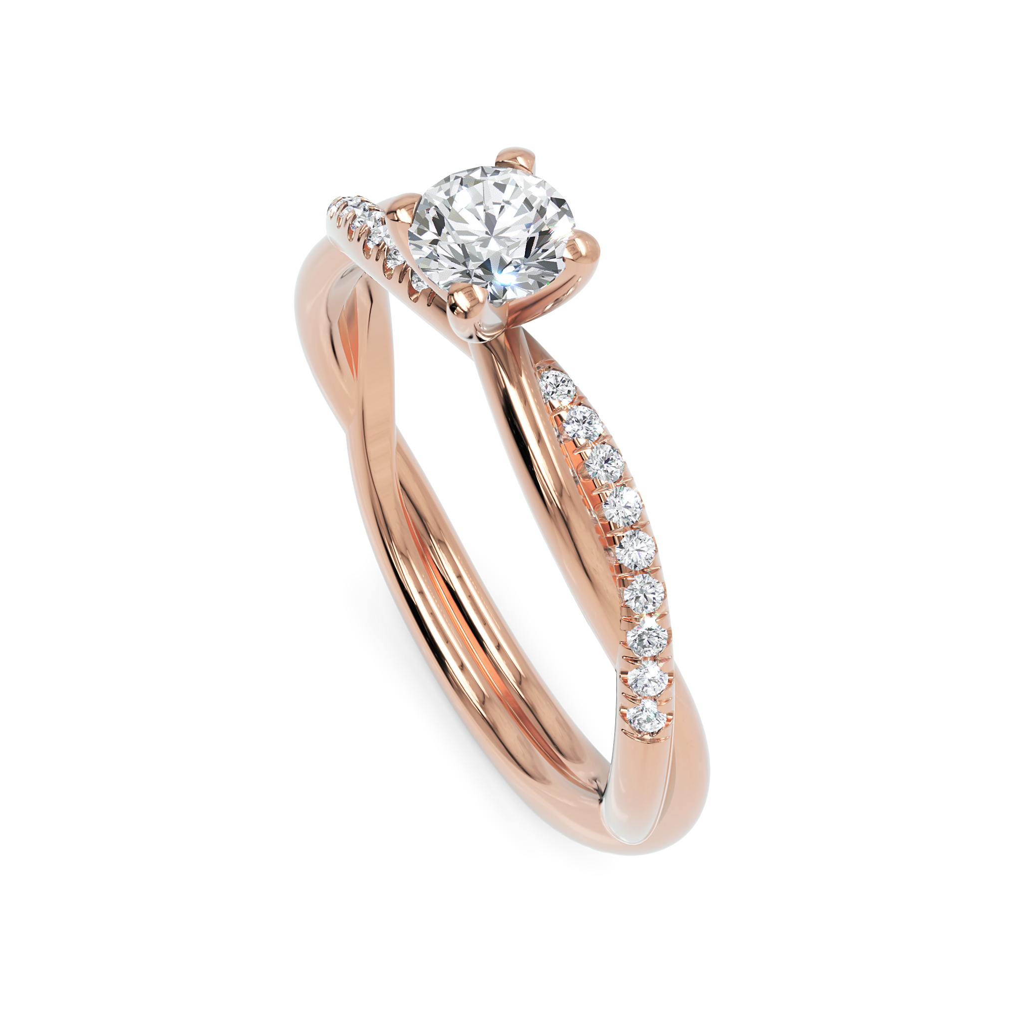 Anel de Noivado Gleam Diamante 0,25 ct em Ouro 18K
