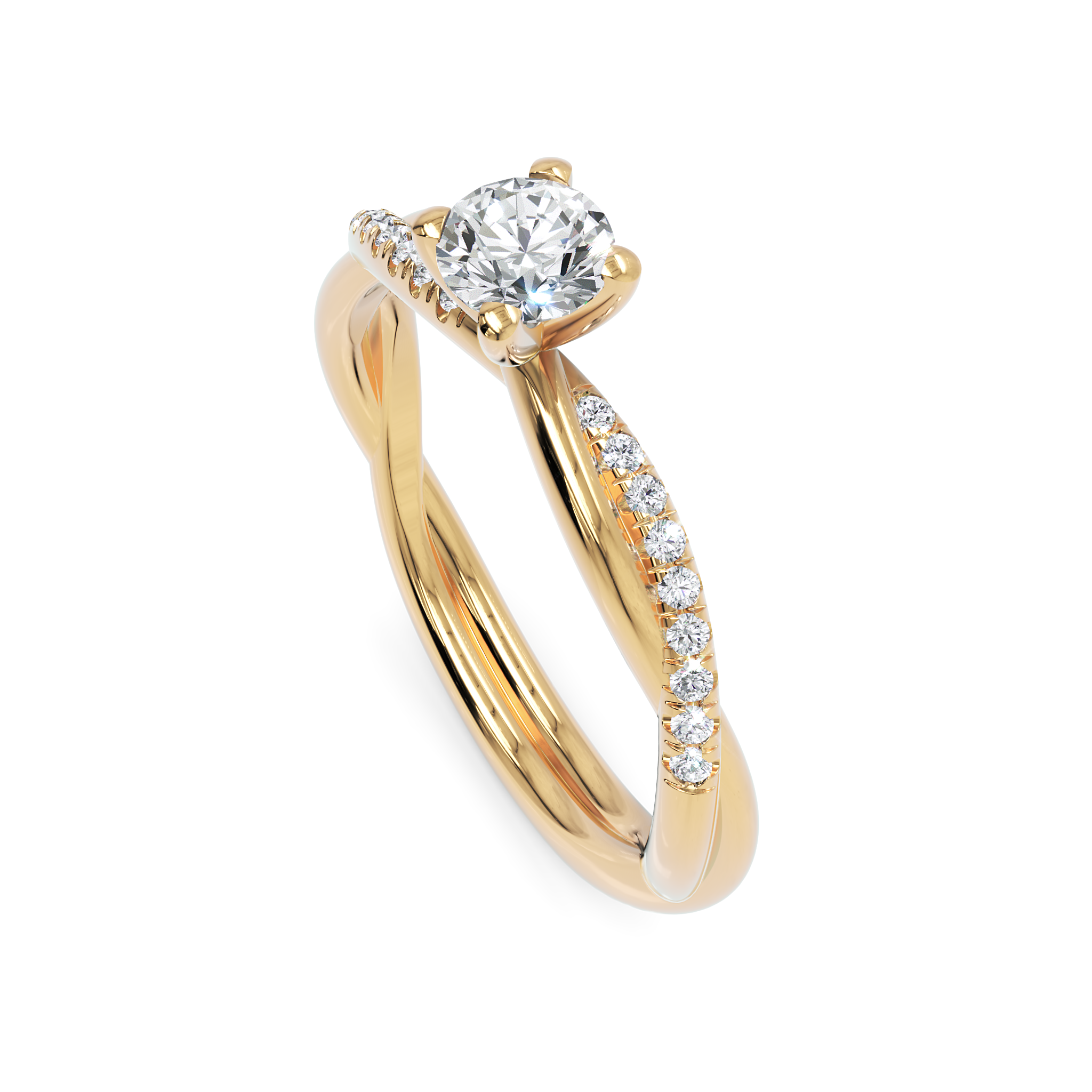 Anel de Noivado Gleam Diamante 0,25 ct em Ouro 18K
