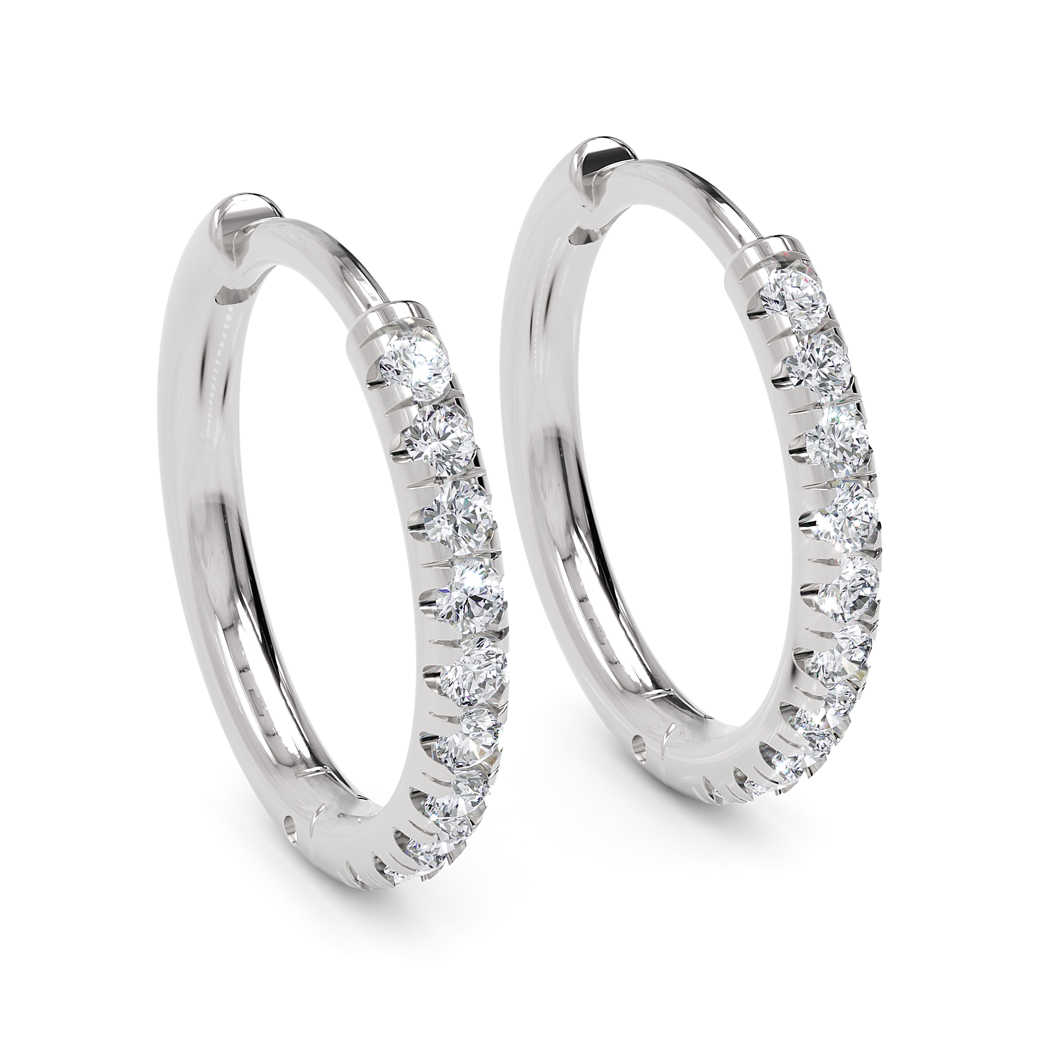 Brinco Argola Elaria em Ouro 18K Com Diamante Natural