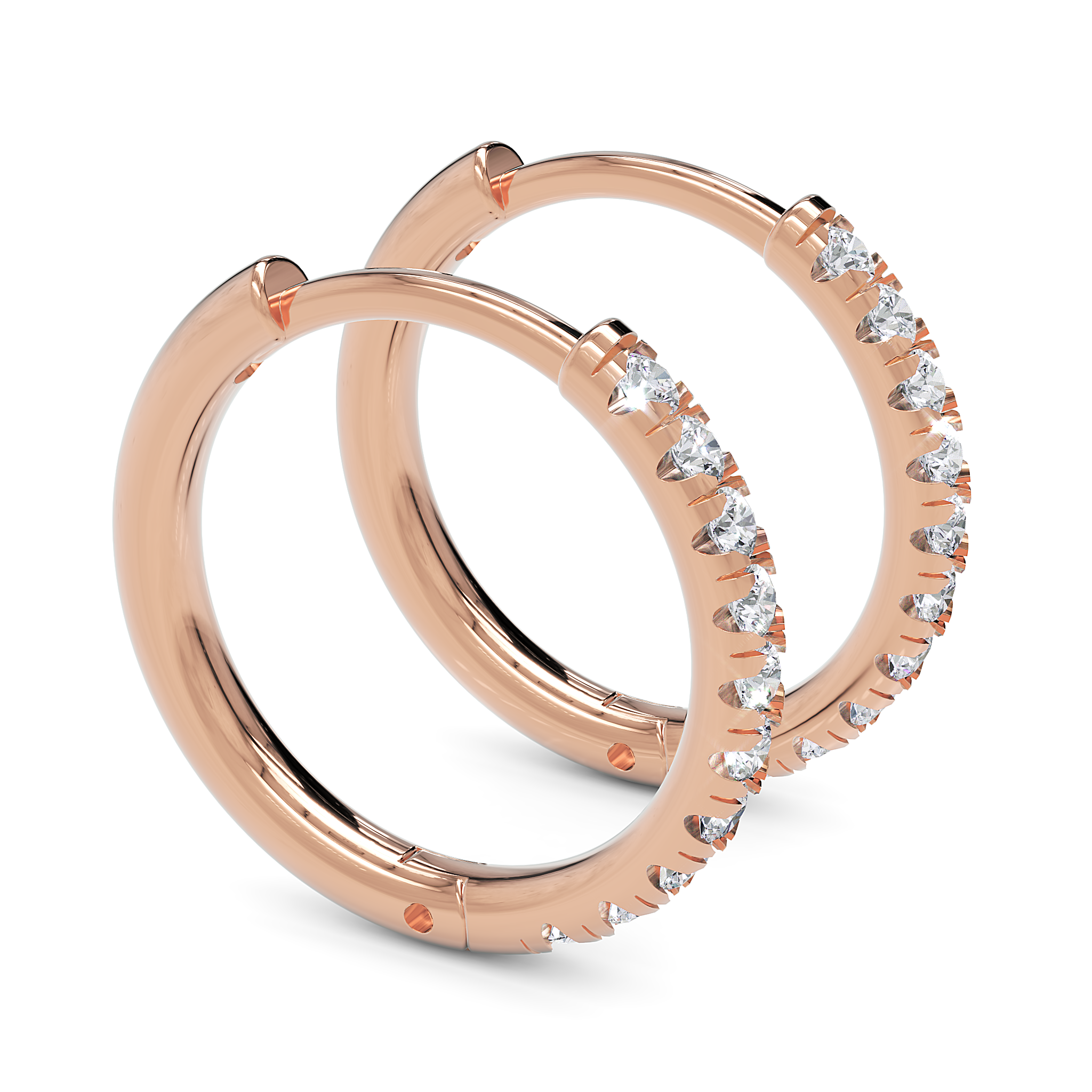Brinco Argola Elaria em Ouro 18K Com Diamante Natural