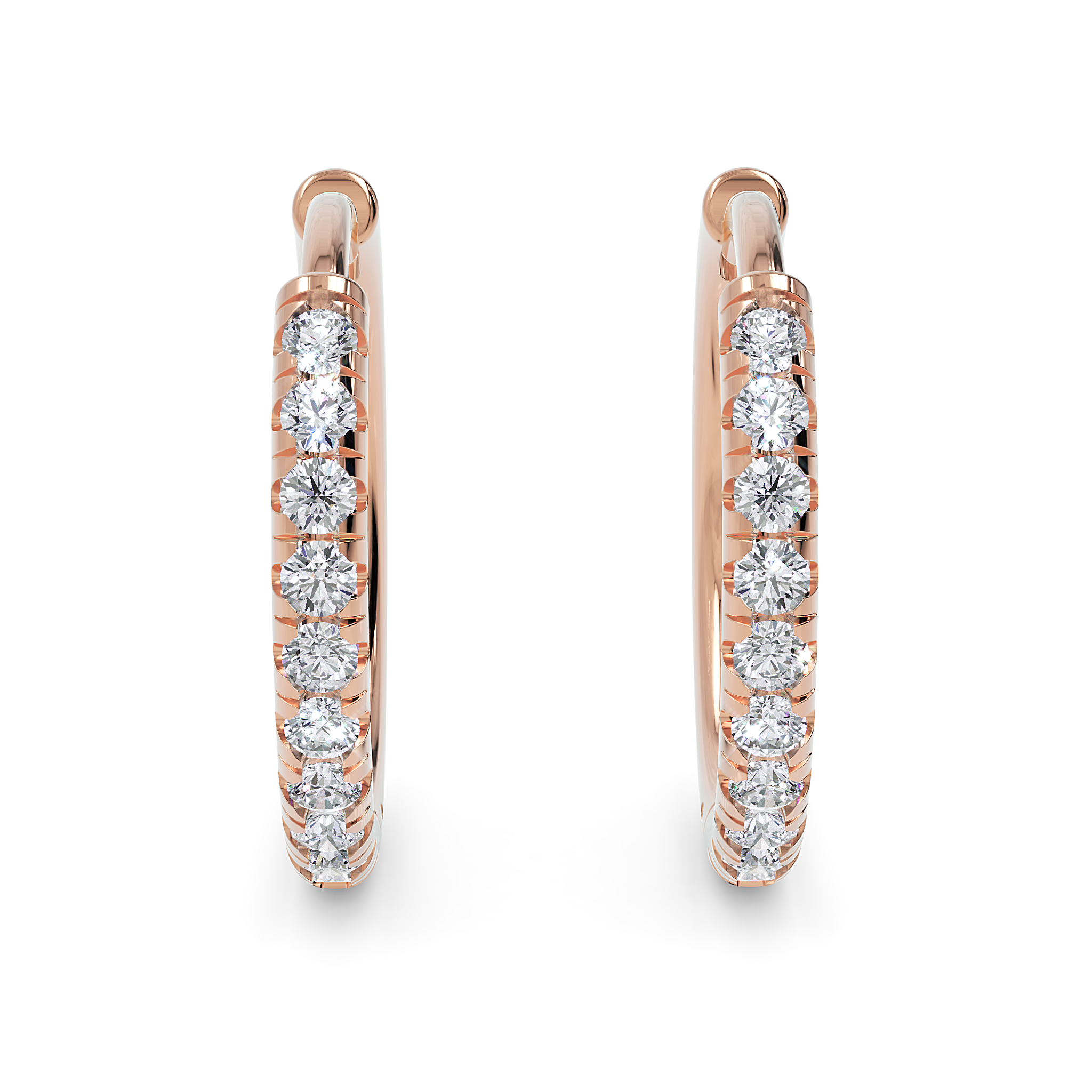 Brinco Argola Elaria em Ouro 18K Com Diamante Natural