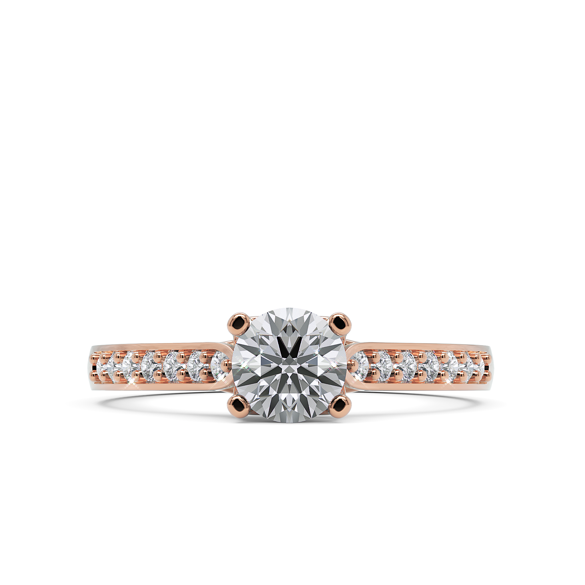 Anel de Noivado Bela II 0,50 ct em Ouro 18K