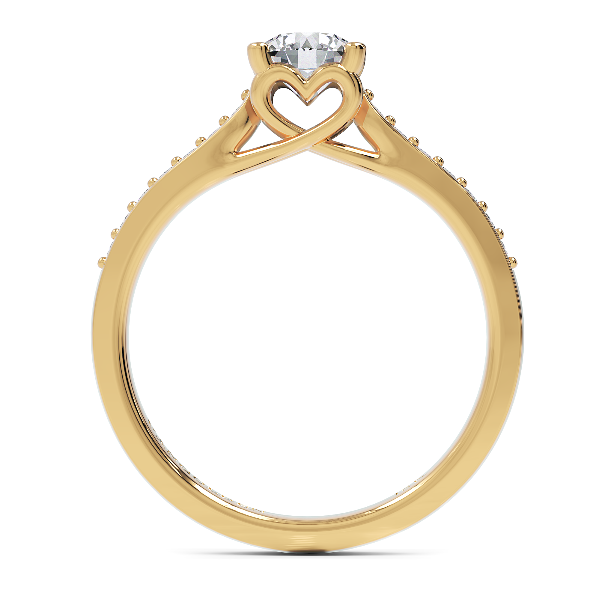 Anel de Noivado Bela II 0,50 ct em Ouro 18K