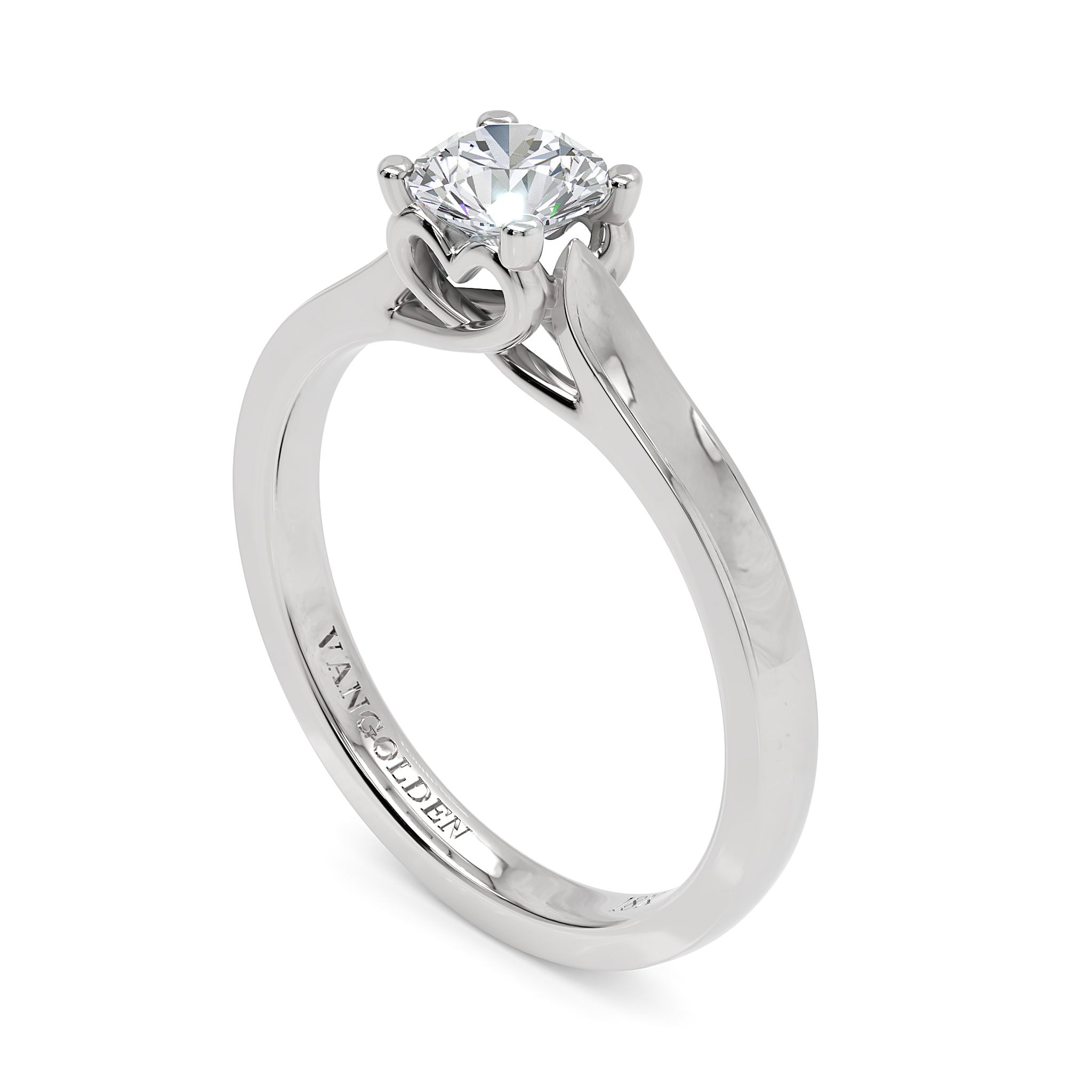 Anel de Noivado Bela I Diamante 0,50 ct em Ouro 18K