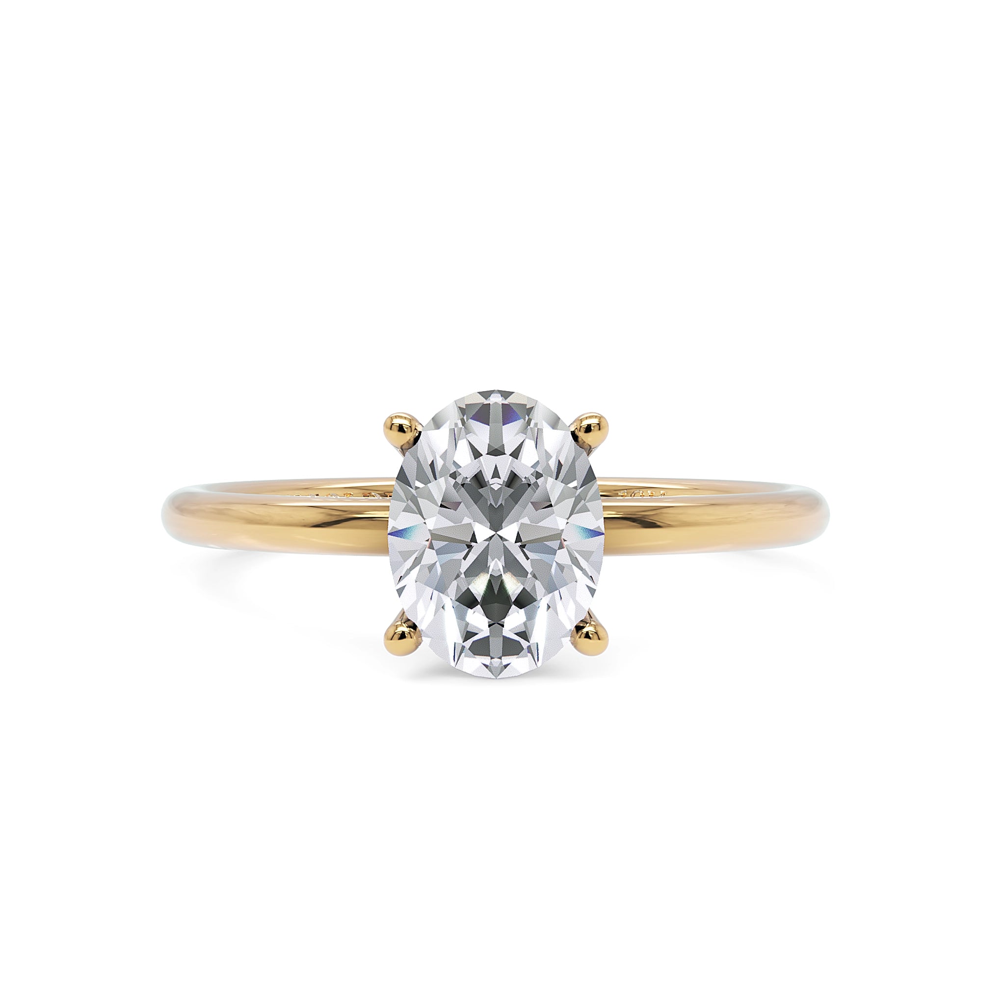 Anel de Noivado Paleta Moissanite 1,5 ct em Ouro 18K