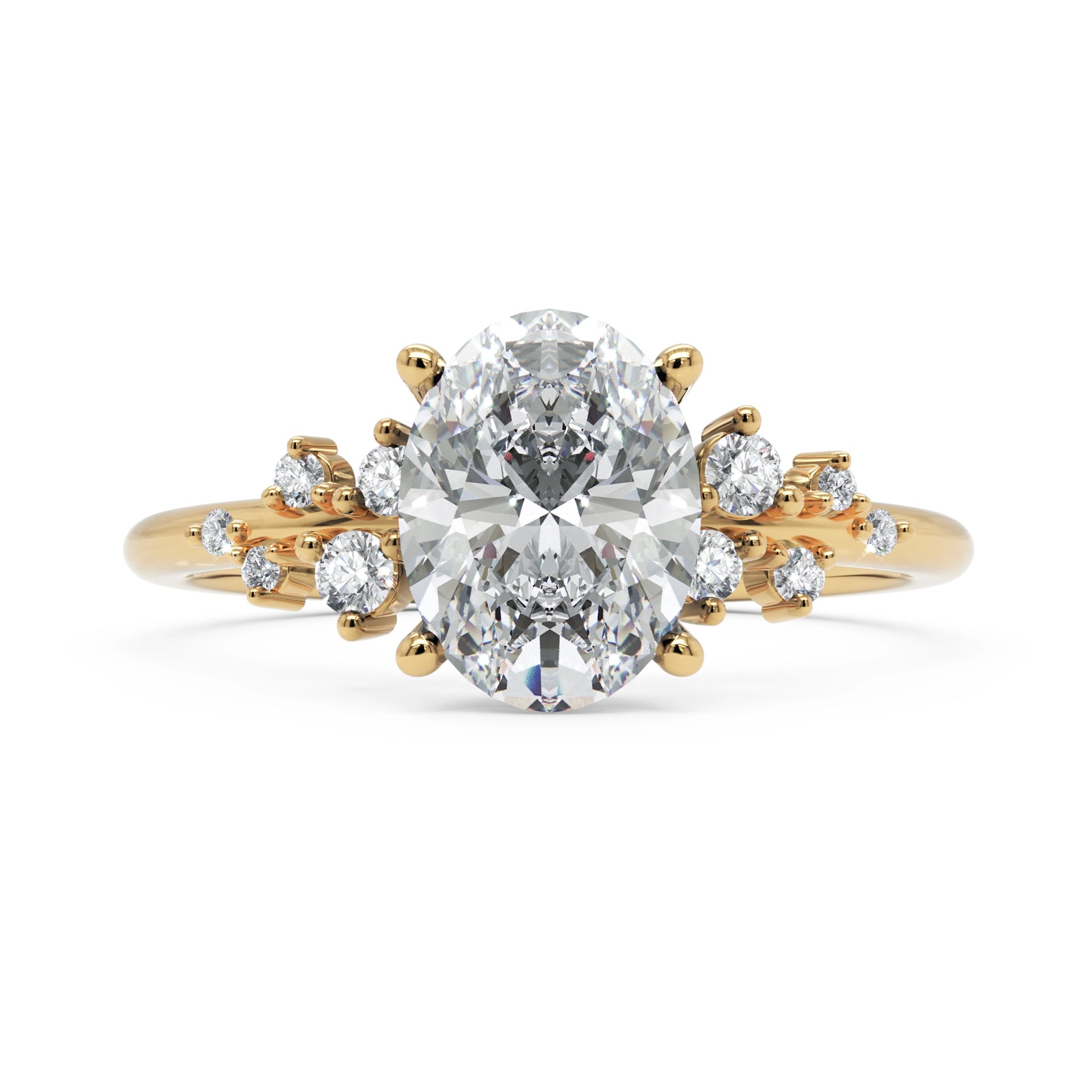 Anel de Noivado Aura Moissanite 1,5 ct em Ouro 18K