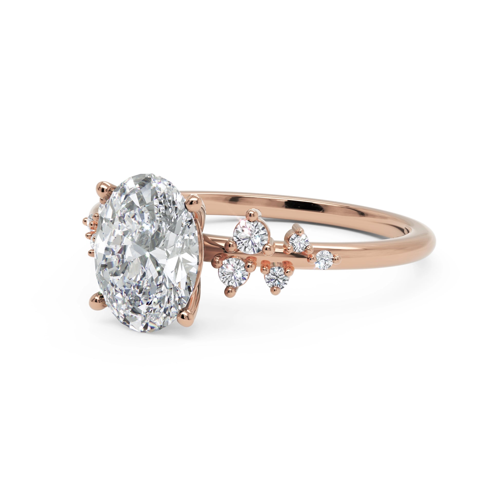 Anel de Noivado Aura Diamante de Laboratório 1,5 ct em Ouro 18K