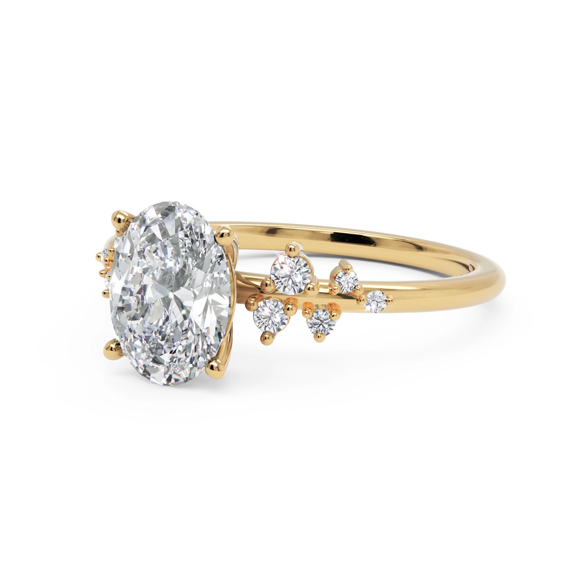 Anel de Noivado Aura Moissanite 1,5 ct em Ouro 18K