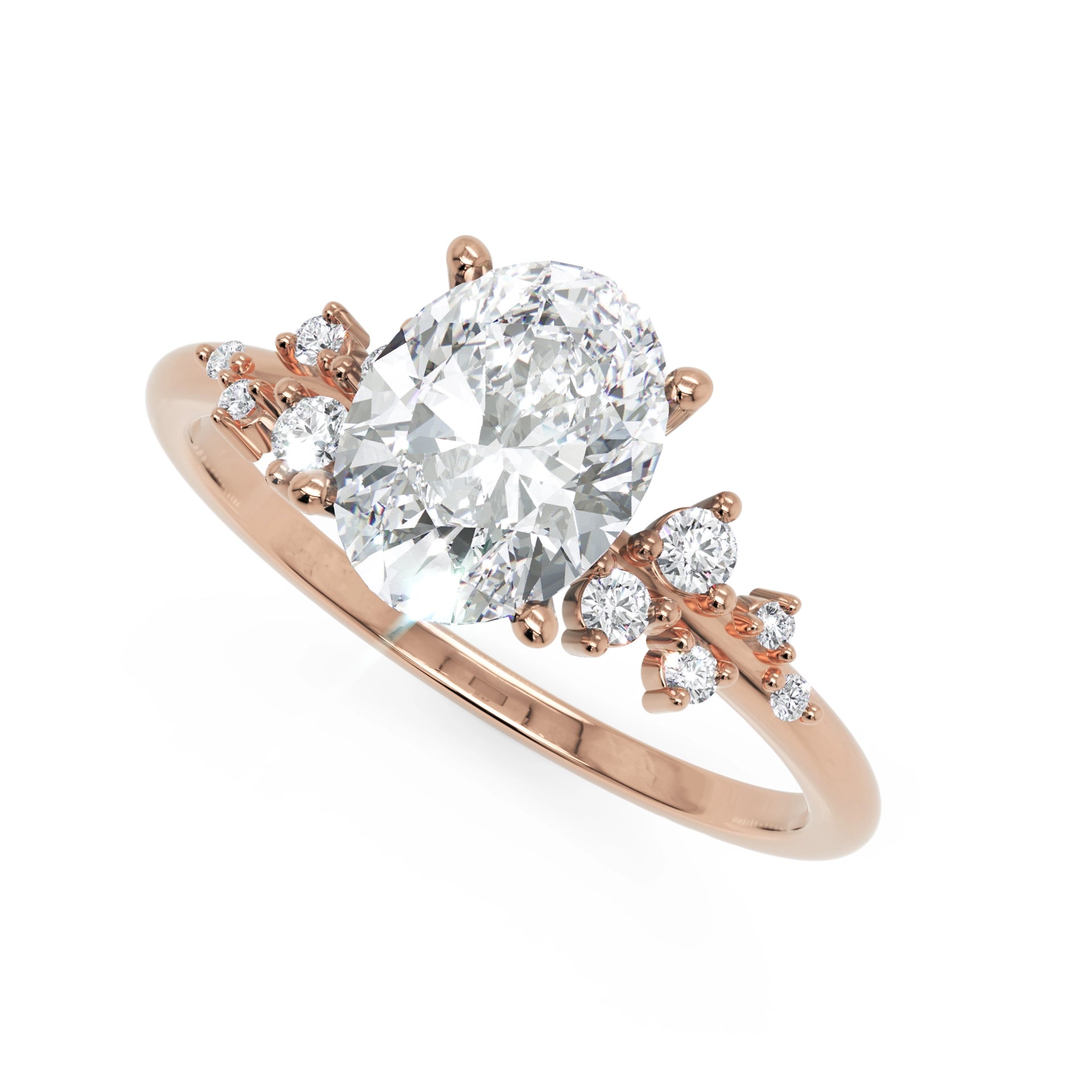 Anel de Noivado Aura Diamante de Laboratório 1,5 ct em Ouro 18K