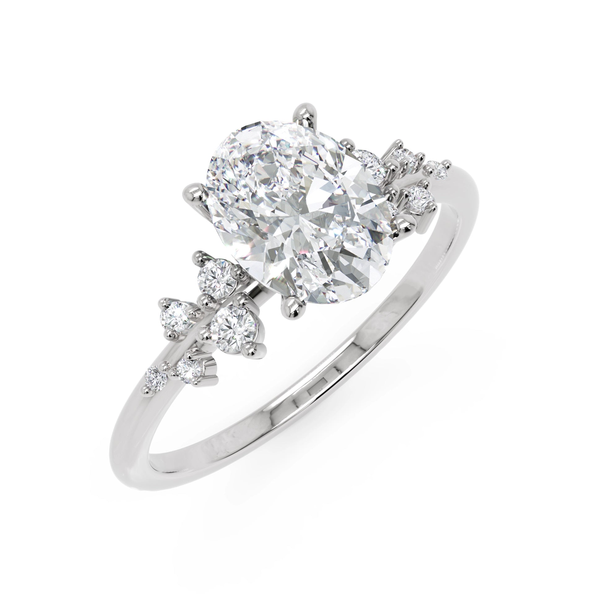 Anel de Noivado Aura Diamante de Laboratório 1,5 ct em Ouro 18K