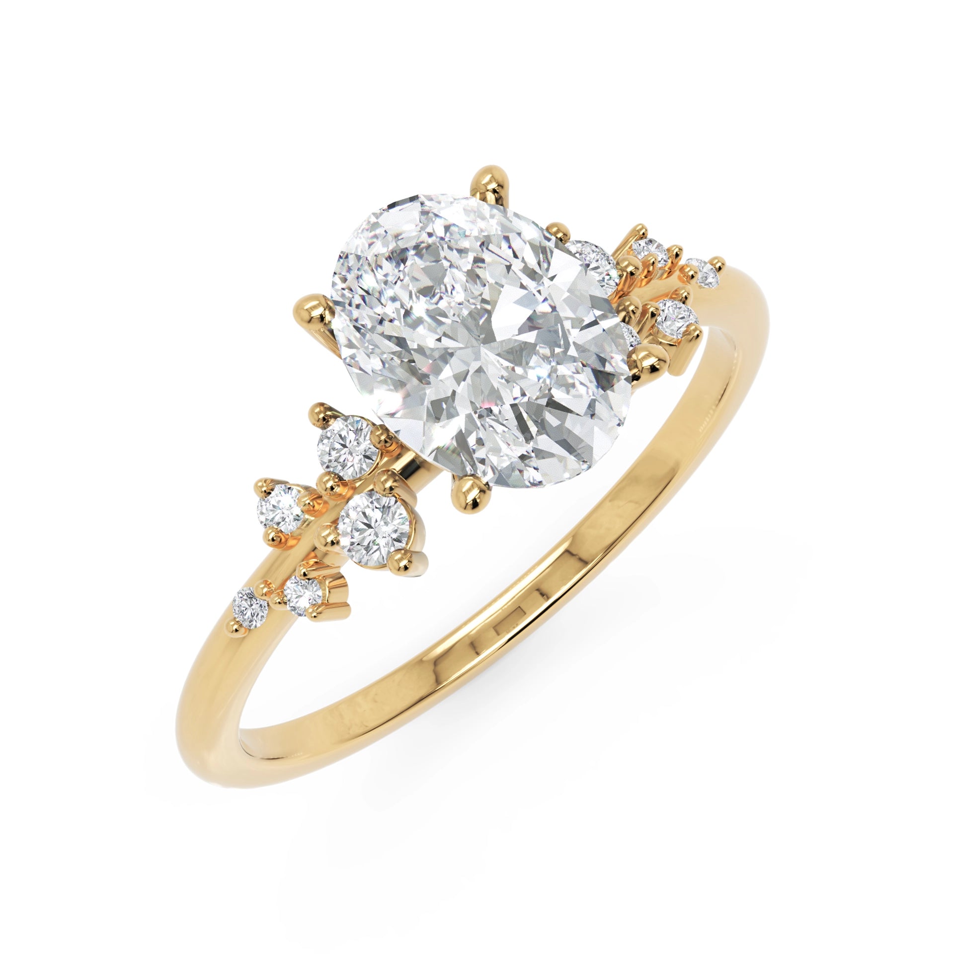 Anel de Noivado Aura Diamante de Laboratório 1,5 ct em Ouro 18K