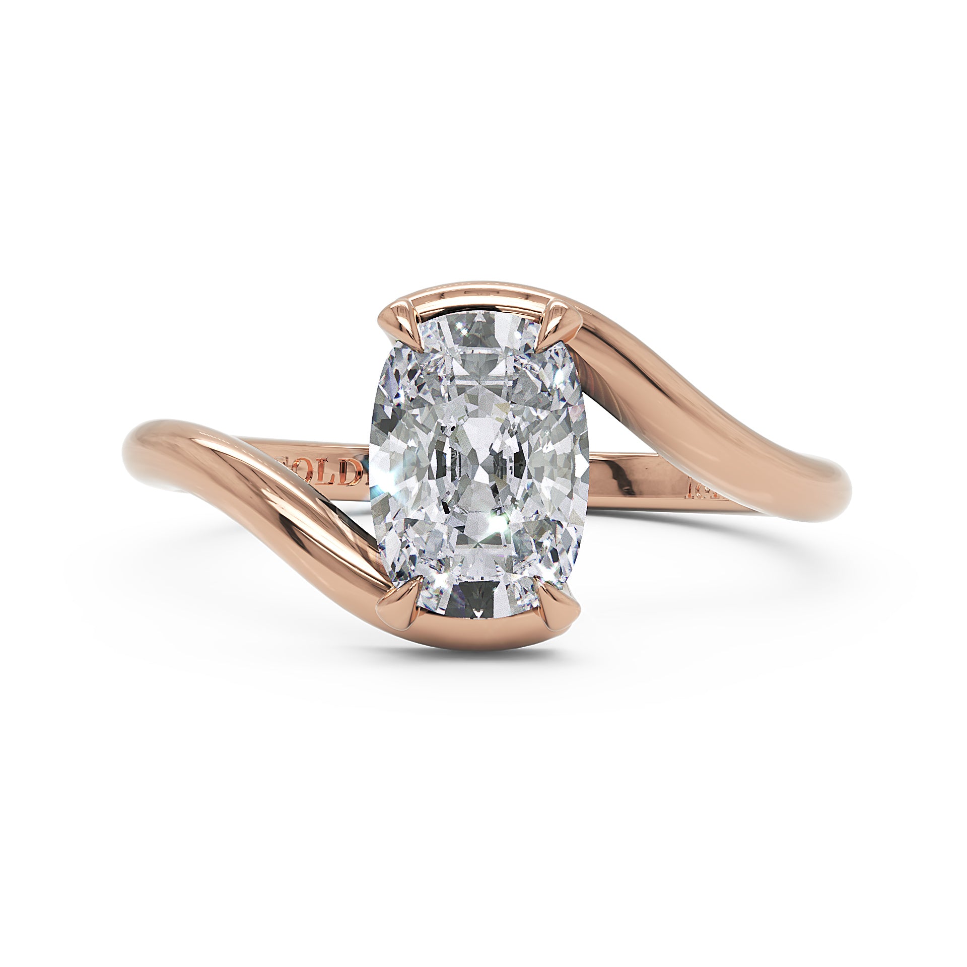 Anel Iris Moissanite 1 ct em Ouro 18K