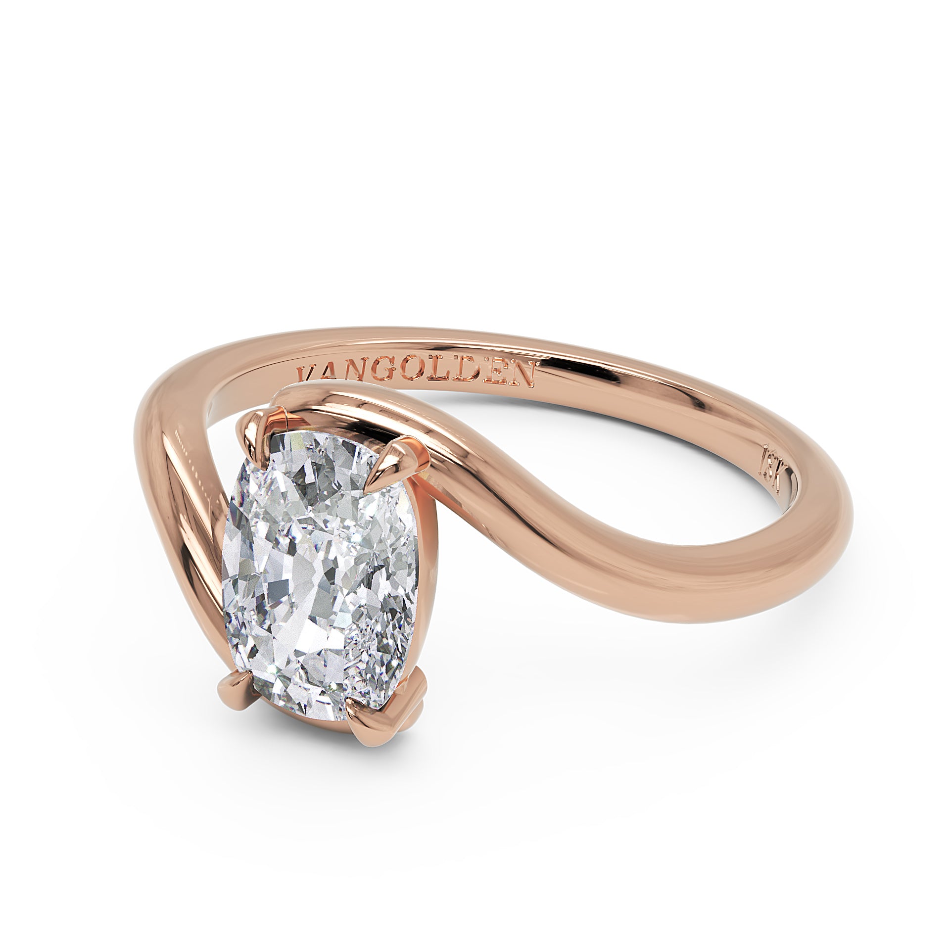 Anel Iris Moissanite 1 ct em Ouro 18K