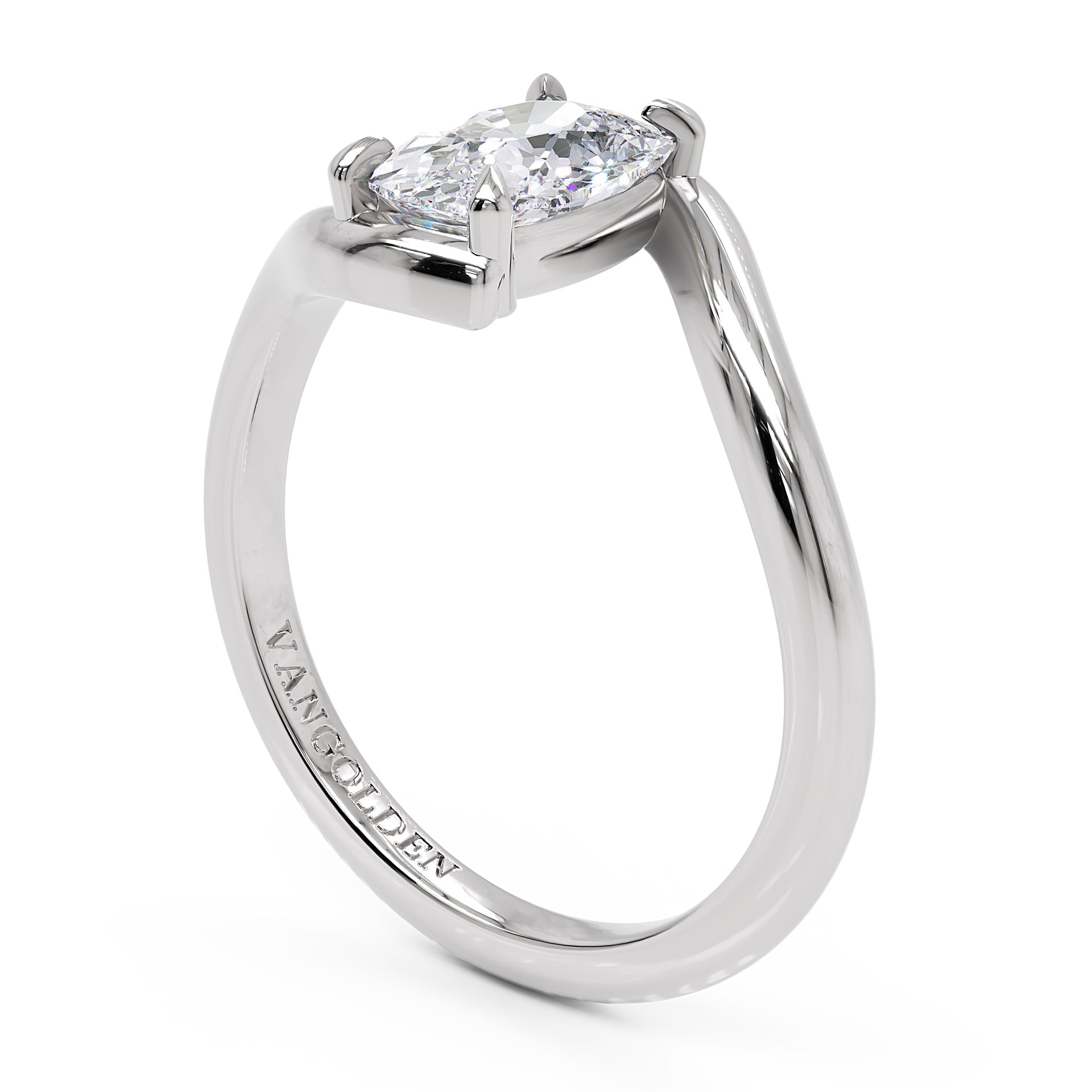 Anel Iris Moissanite 1 ct em Ouro 18K