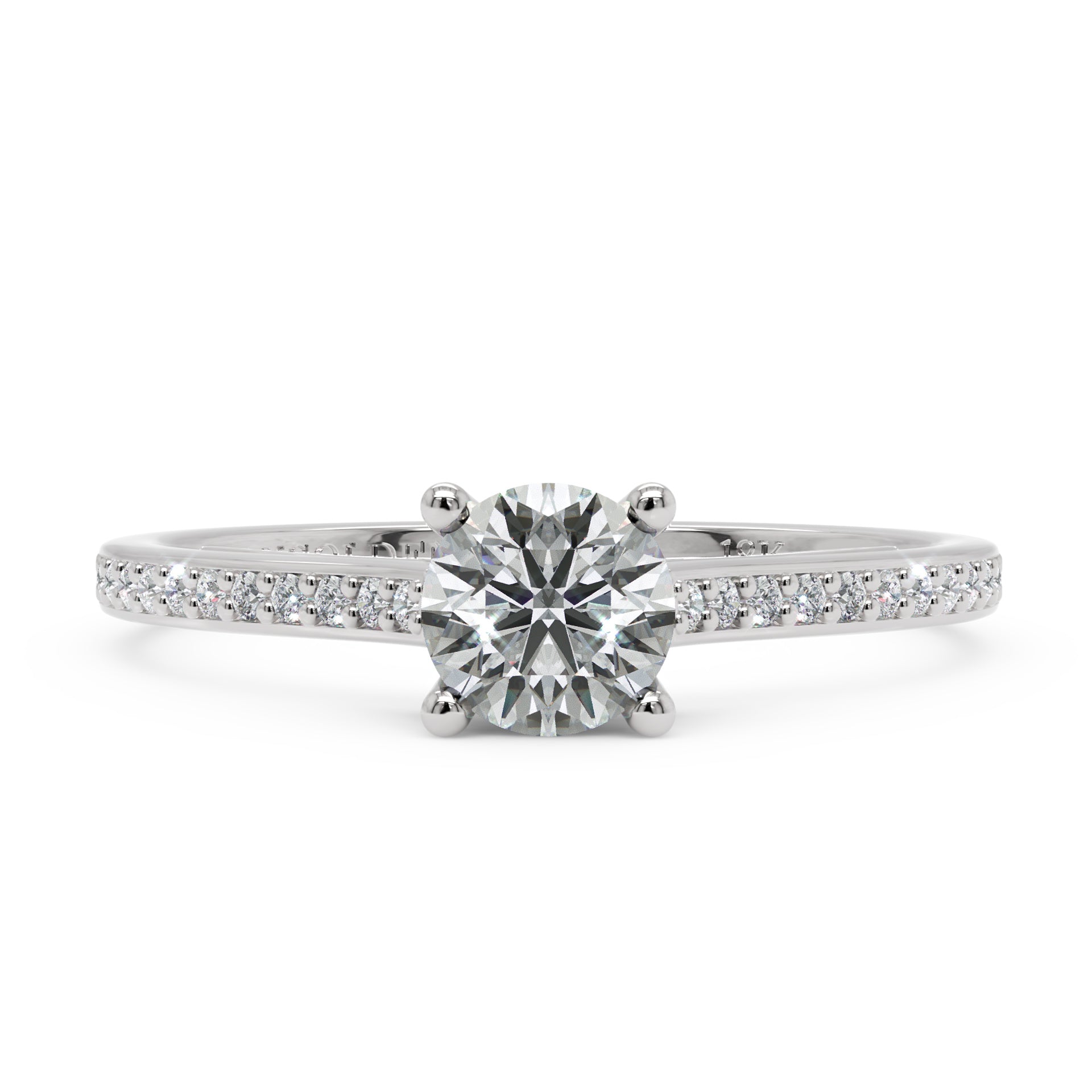 Anel de Noivado Stellae II Moissanite 0,50 ct em Ouro 18K